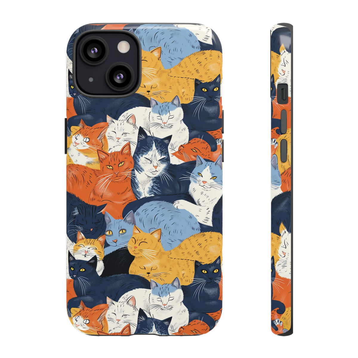 Seamless Cat Pattern Design Phone Case – Playful and Stylish Cat-Themed Phone Cover