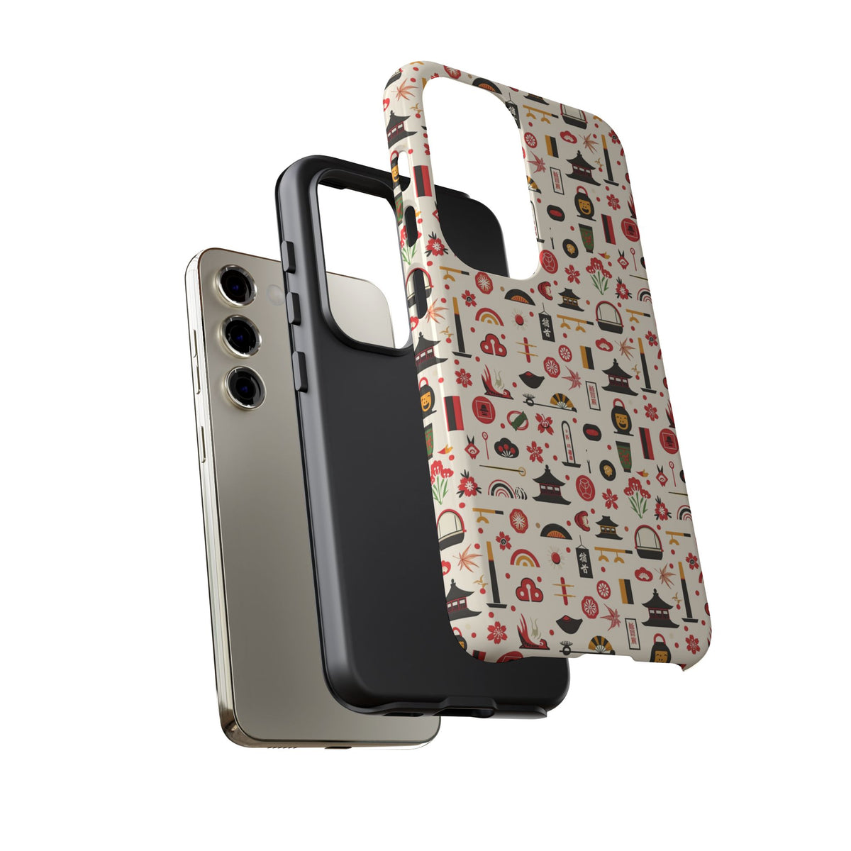 Japanese Pattern Phone Case – Elegant & Timeless Design for Your Phone 100