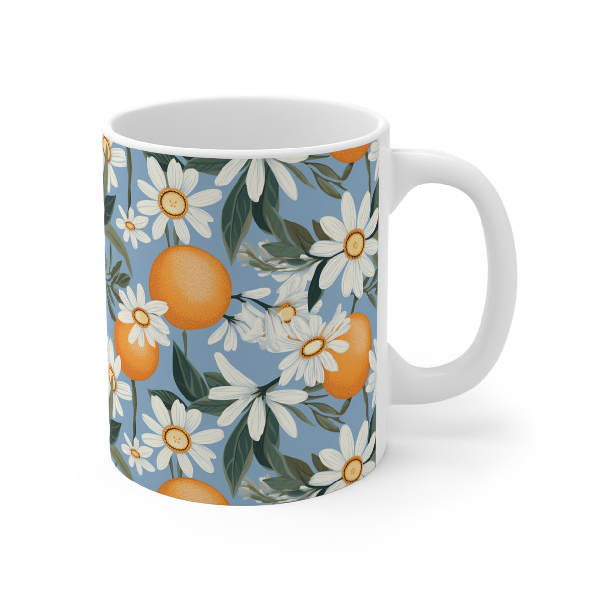 Vibrant Infinite Fruit Pattern Coffee Mug - Unique Ceramic Drinkware 696