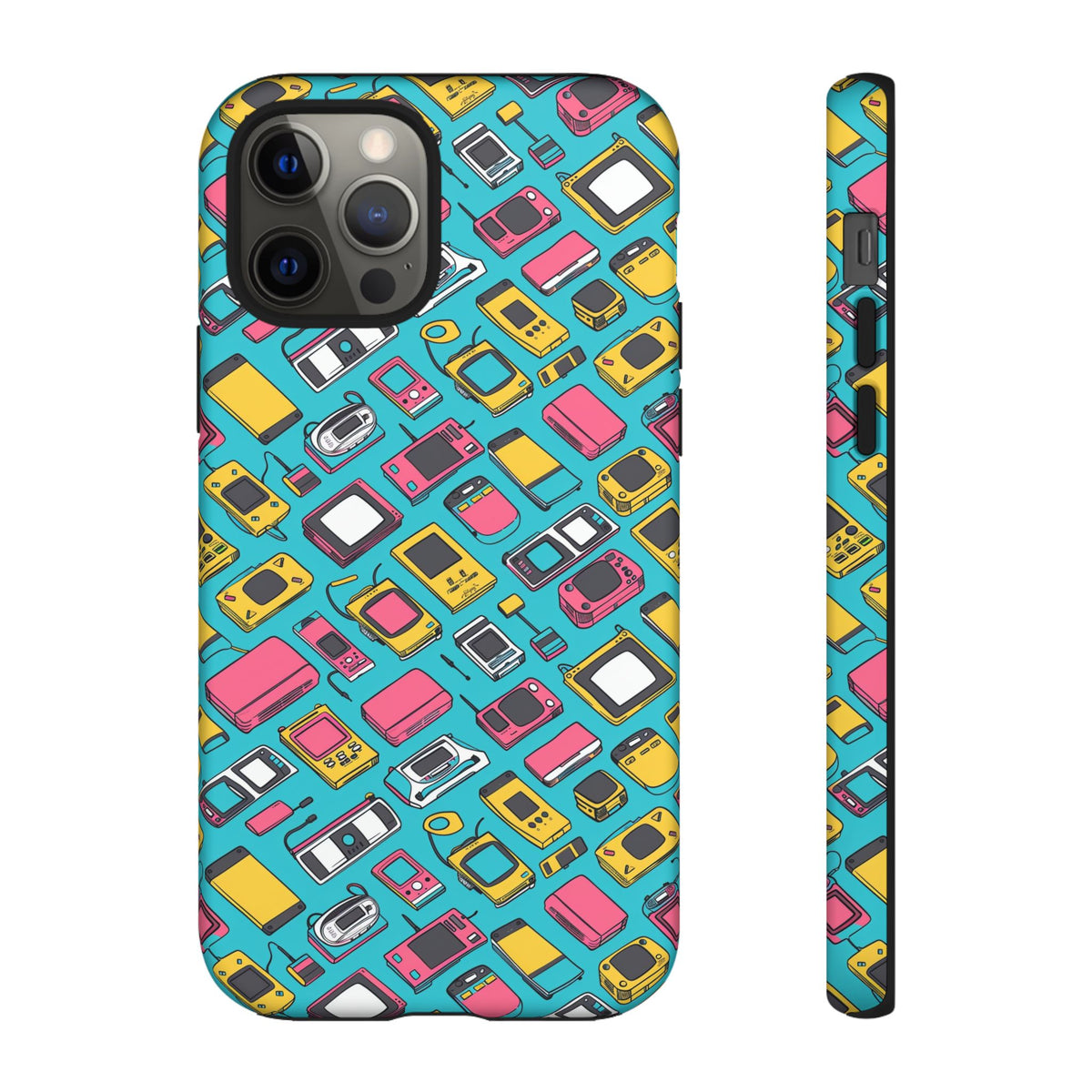 90s Themed Seamless Pattern Phone Case – Embrace Retro Style and Protection 237