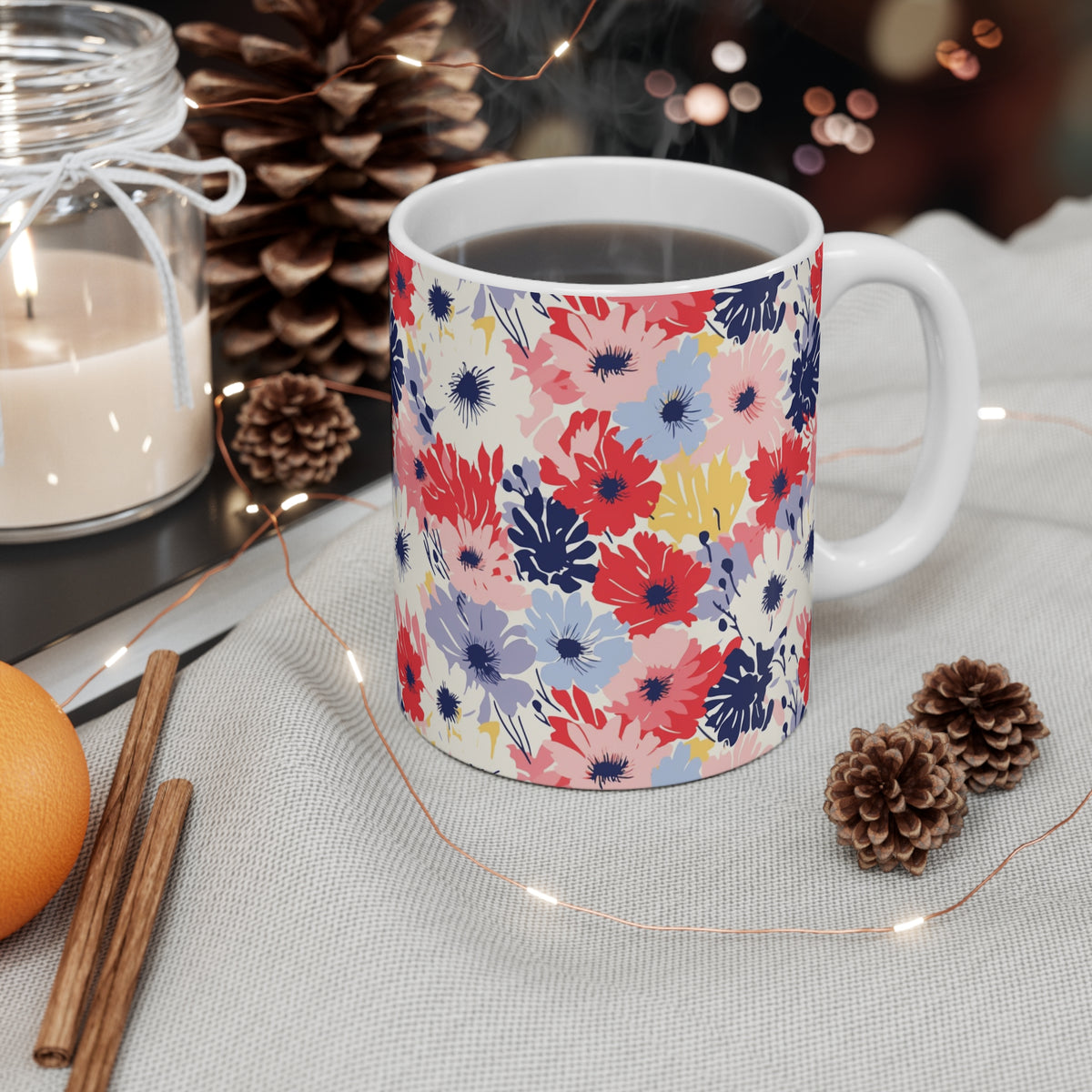 Various Watercolor Design All Over Coffee Mug – Unique Artistic Ceramic Coffee Cup 200