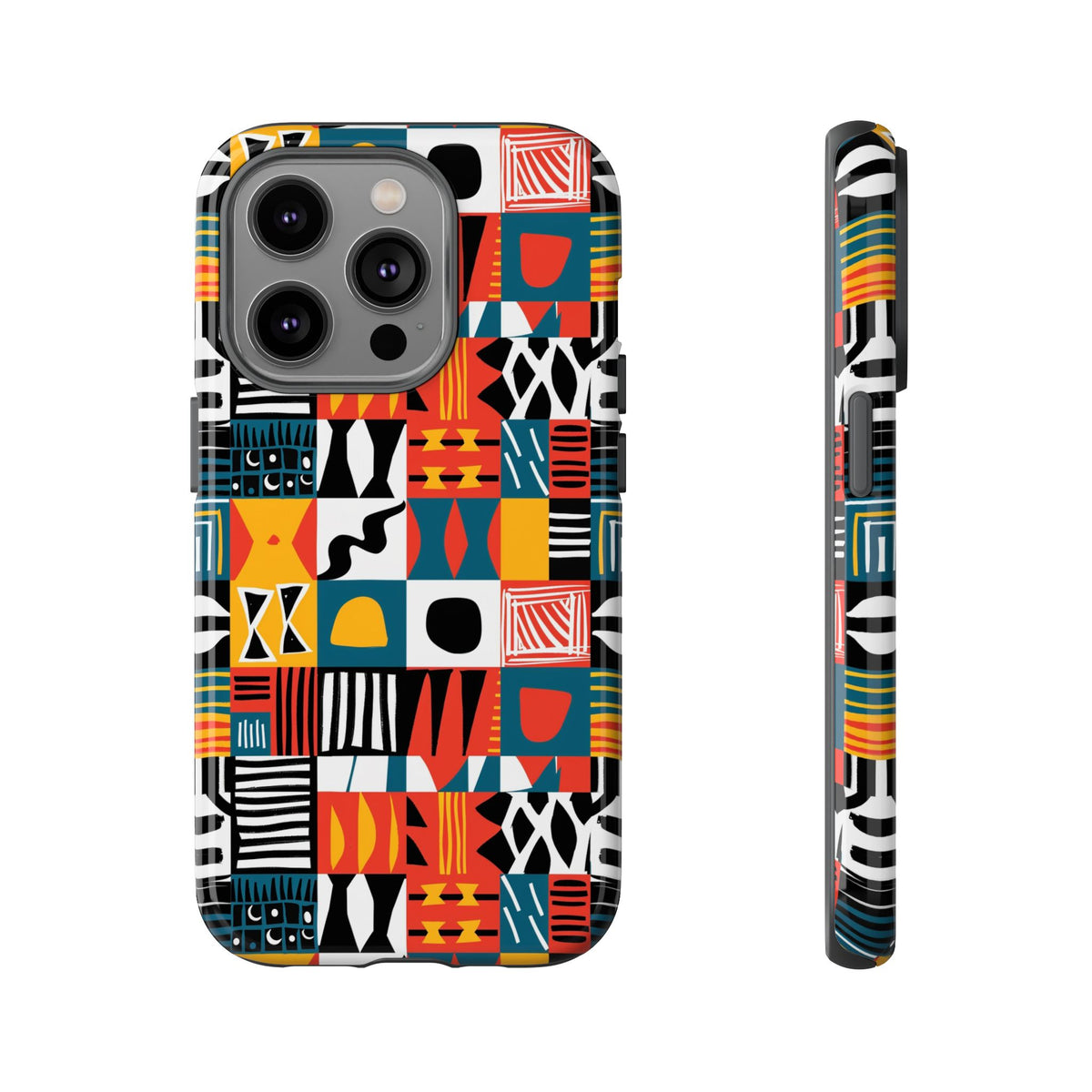 Stylish African Pattern Phone Case – Unique and Vibrant Protection 076