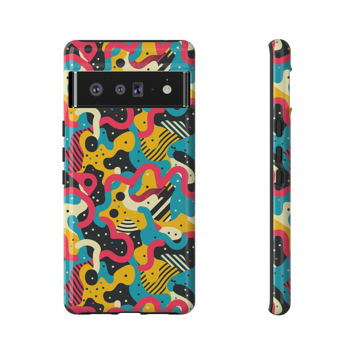 90s Themed Seamless Pattern Phone Case – Embrace Retro Style and Protection 238