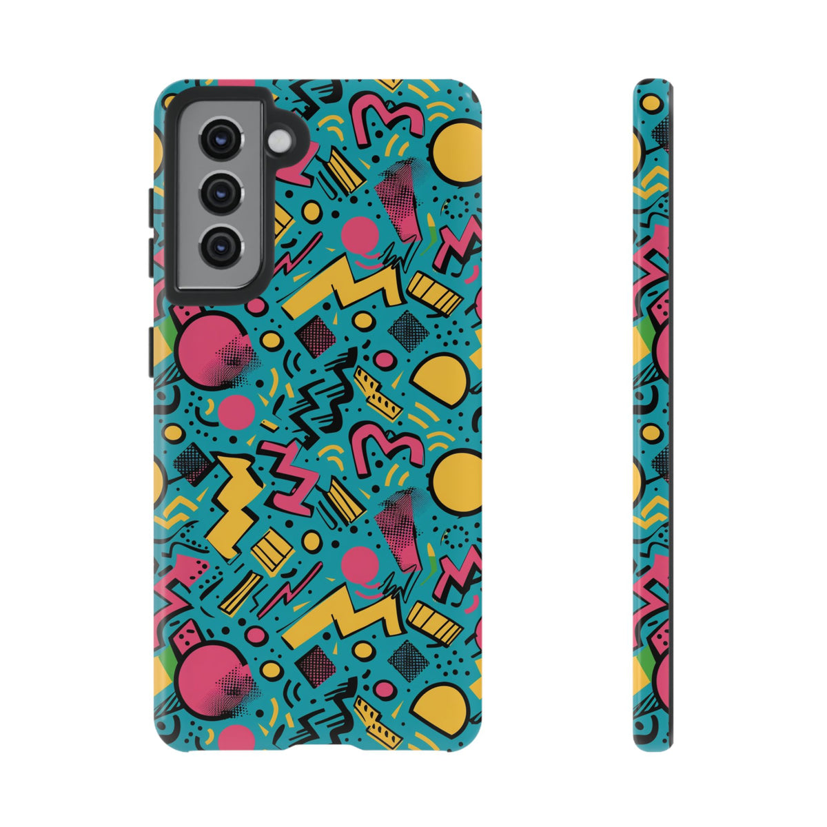 90s Themed Seamless Pattern Phone Case – Embrace Retro Style and Protection 253