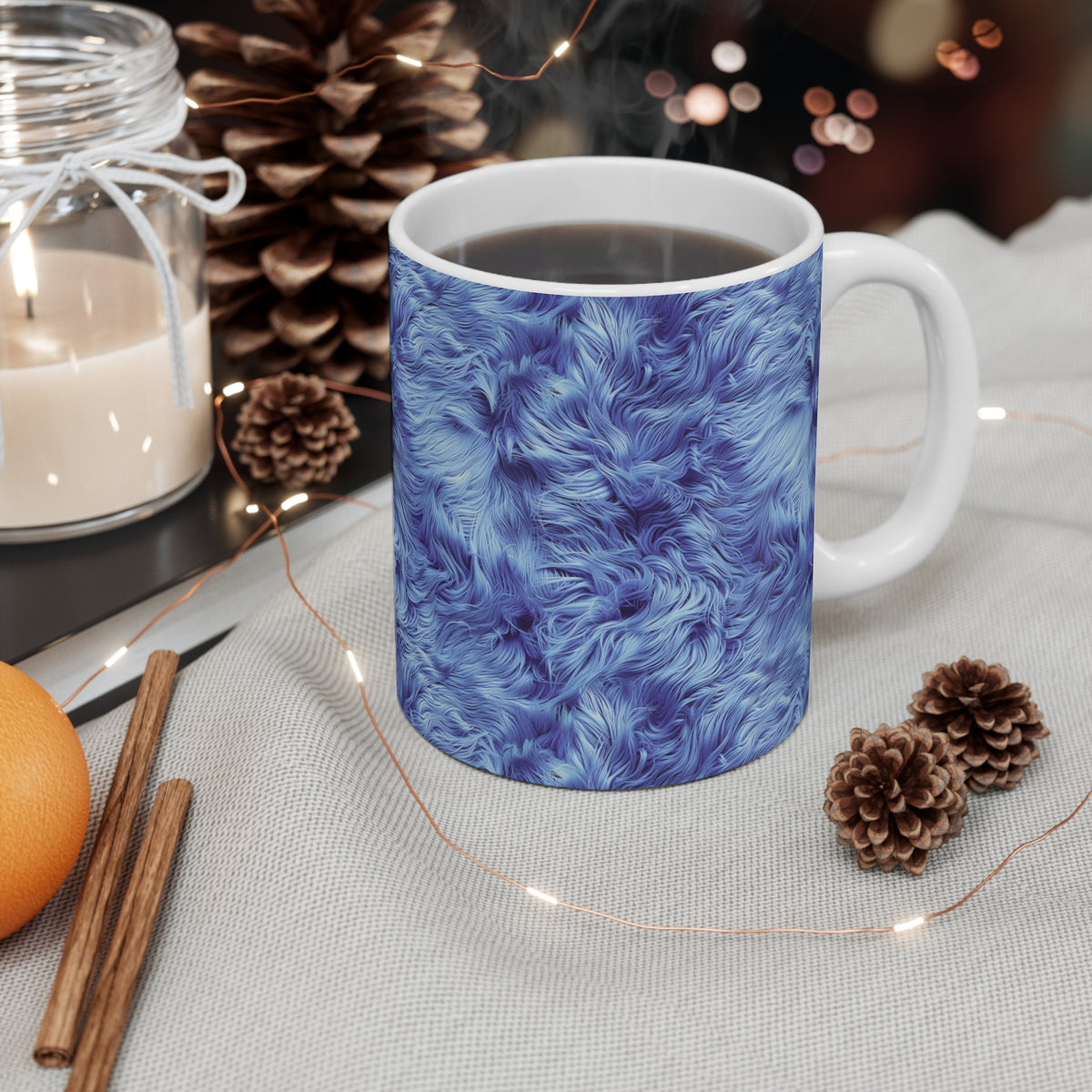 Fur Seamless Pattern Coffee Mug – Cozy Ceramic Mug for Fur Lovers 6