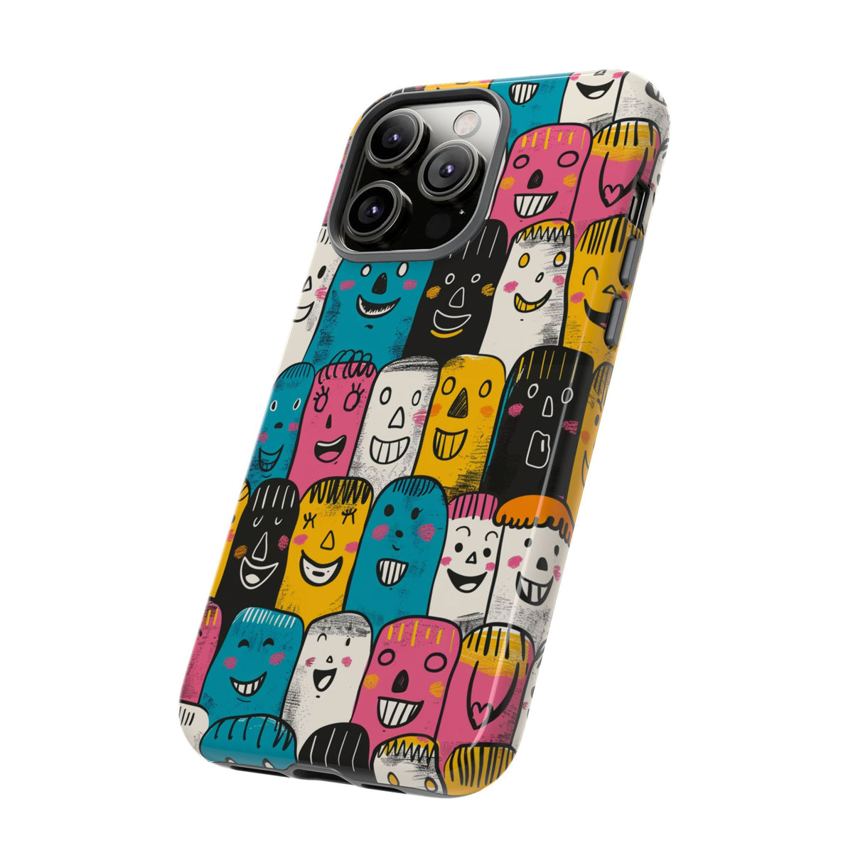 Happy Faces Phone Case – Joyful and Cheerful Design for a Bright Look 5