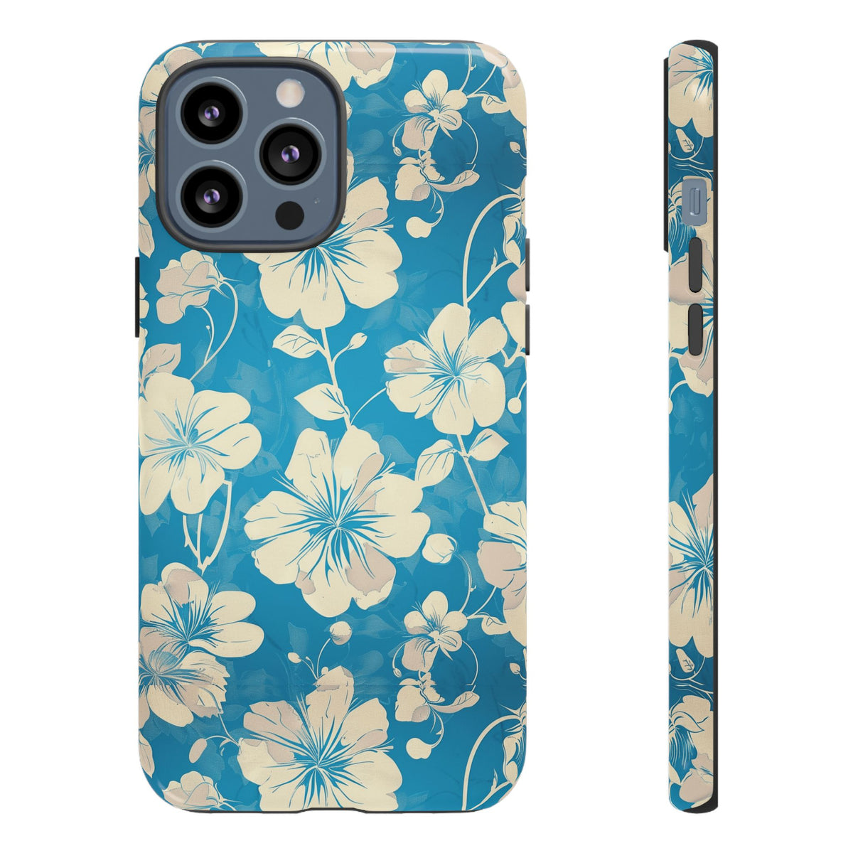 Blue Floral Seamless Pattern Phone Case