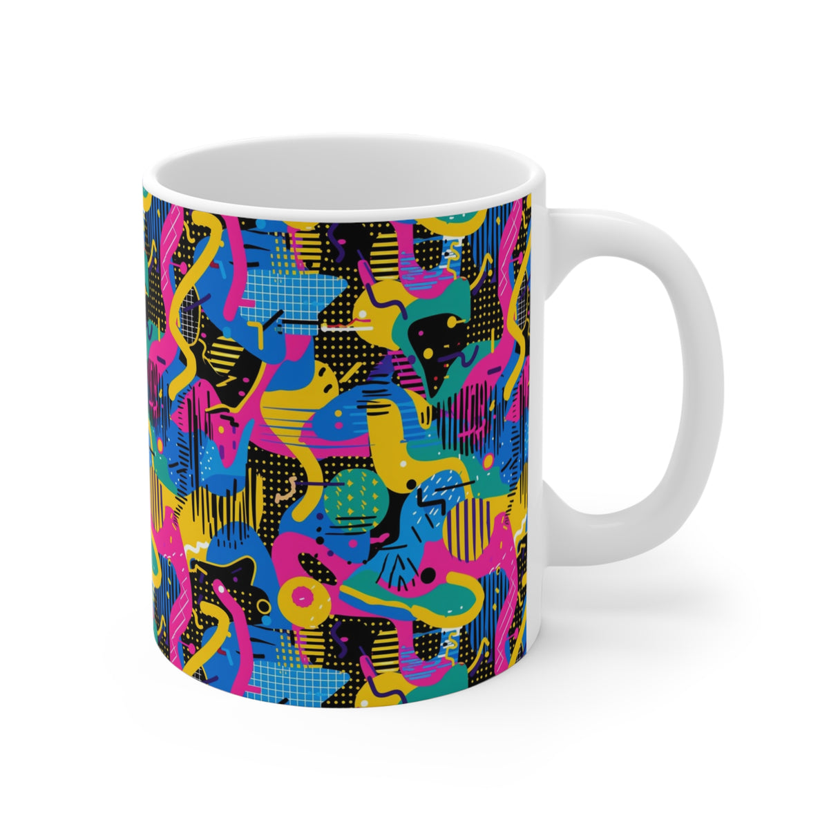 90s Retro Coffee Mug - Full Wrap Design 603