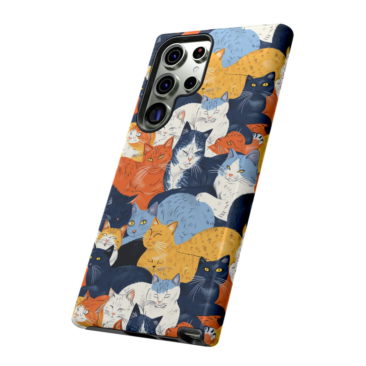 Seamless Cat Pattern Design Phone Case – Playful and Stylish Cat-Themed Phone Cover