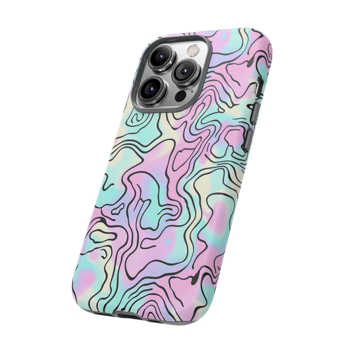 Abstract Pastel Waves and Wavy Lines Phone Case – Elegant and Modern Phone Cover