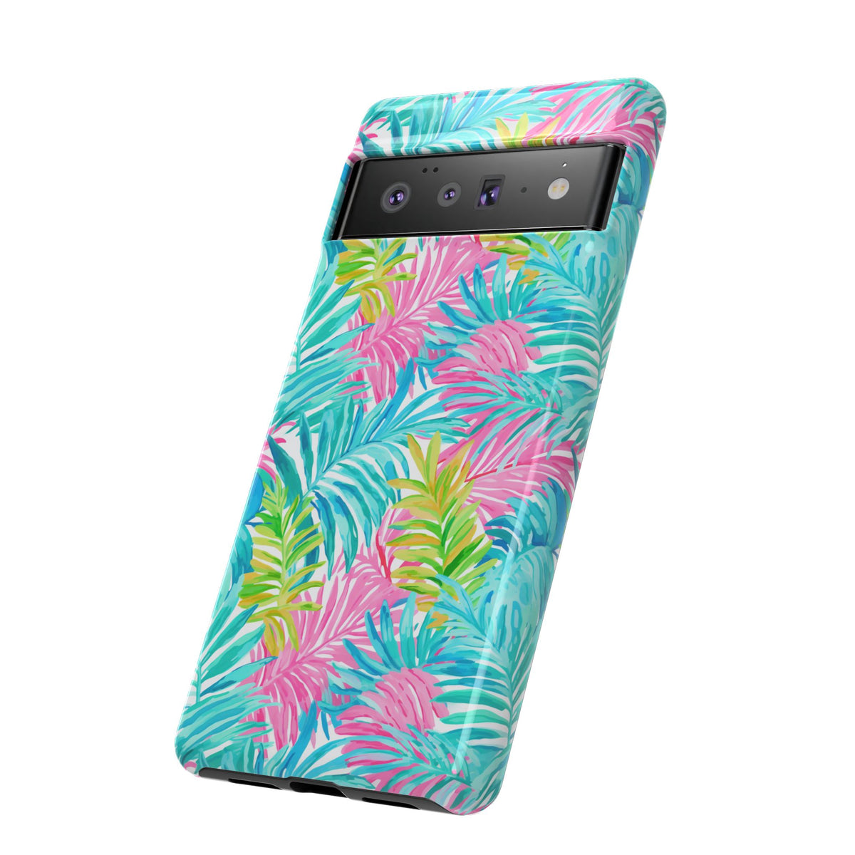 Vibrant Summer Leaves Phone Case – Colorful & Durable Summer Design