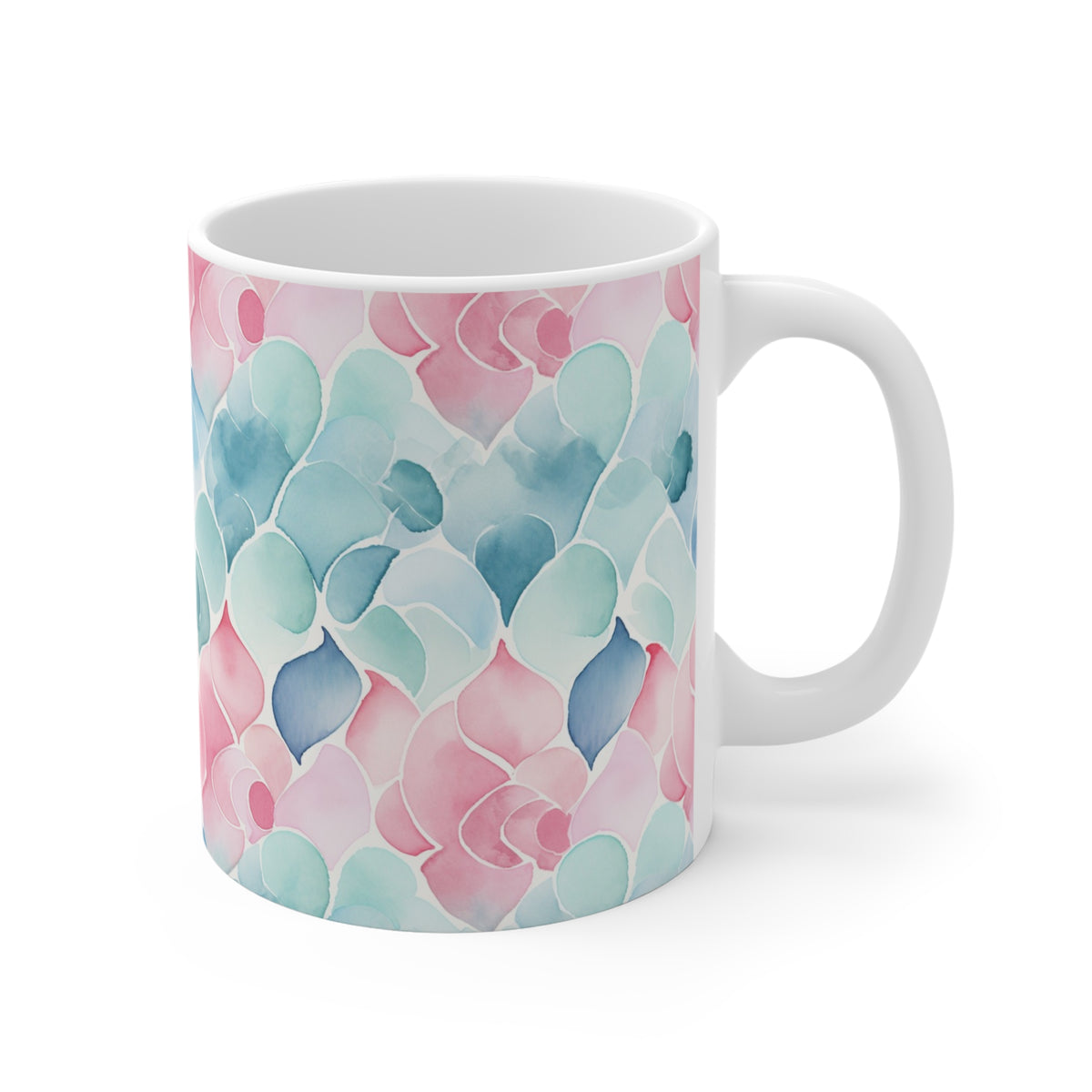 Various Watercolor Design All Over Coffee Mug – Unique Artistic Ceramic Coffee Cup 197