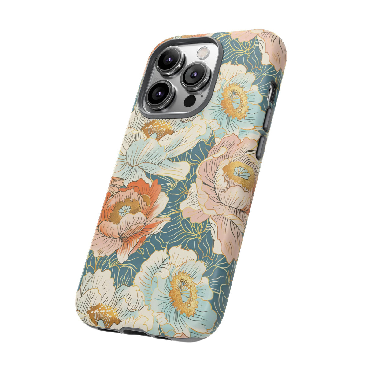 Japanese Blossom Asian Floral Design Phone Case – Elegant Floral Phone Cover 3