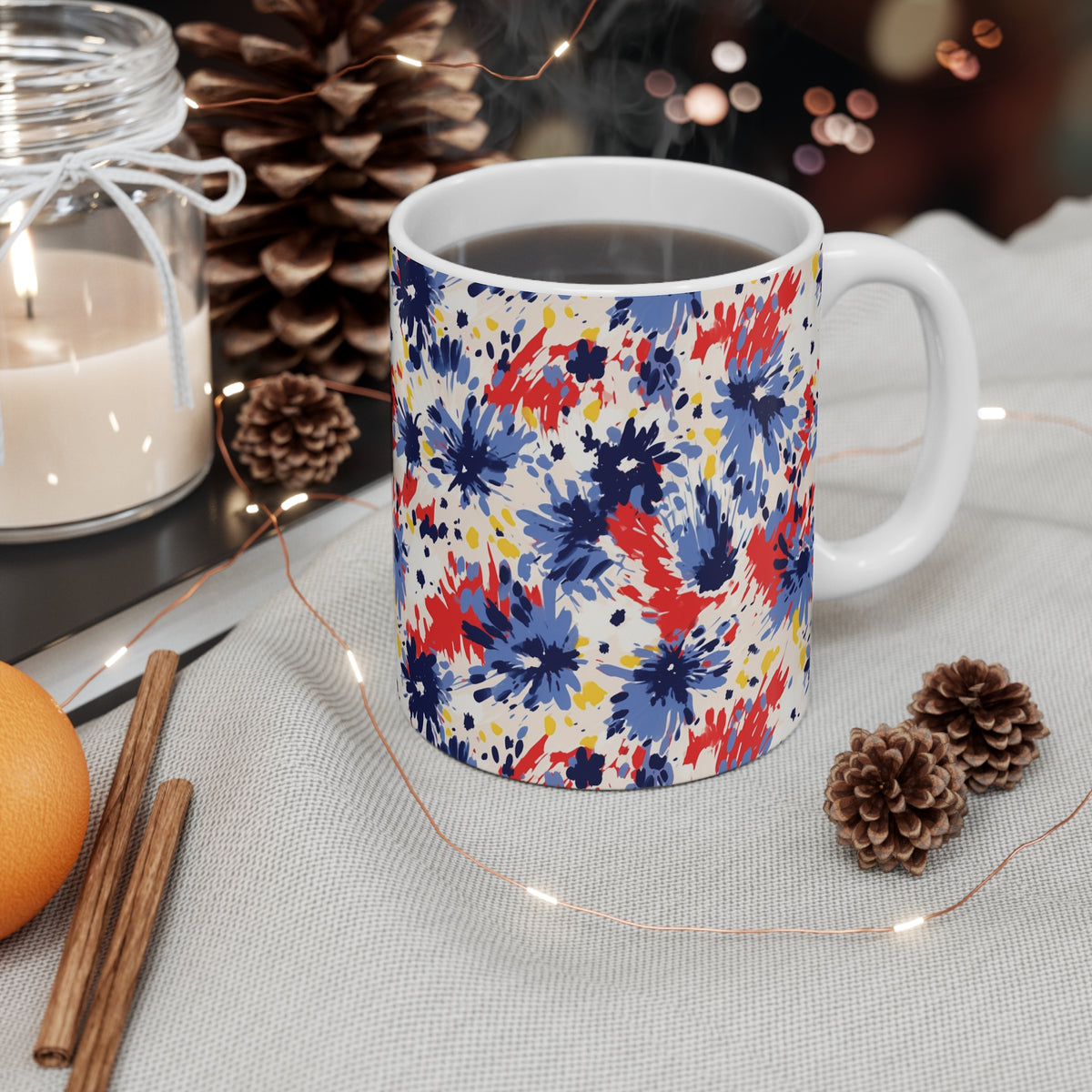 Various Watercolor Design All Over Coffee Mug – Unique Artistic Ceramic Coffee Cup 151