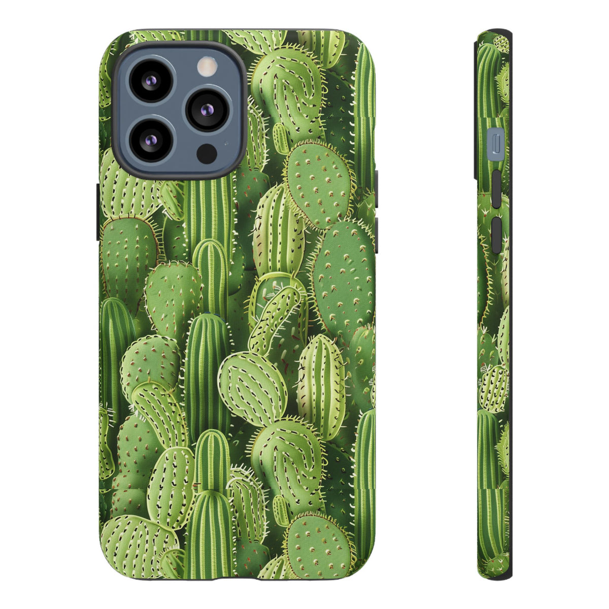 Cactus Embroidery Phone Case – Elegant and Unique Handcrafted Cactus Design