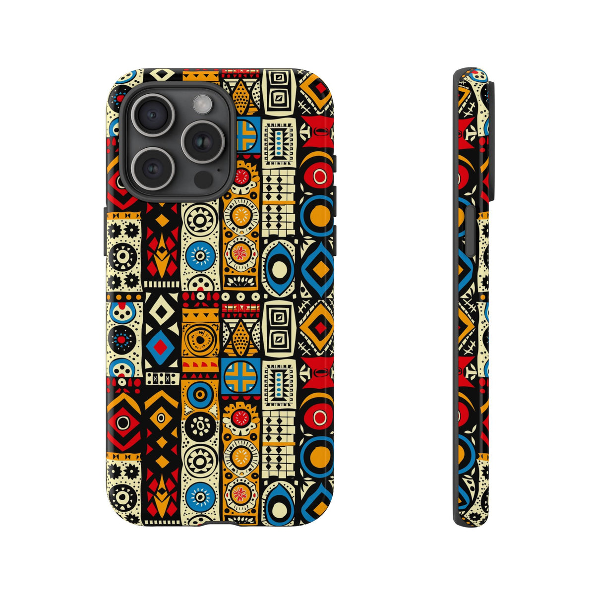 Stylish African Pattern Phone Case – Unique and Vibrant Protection 206