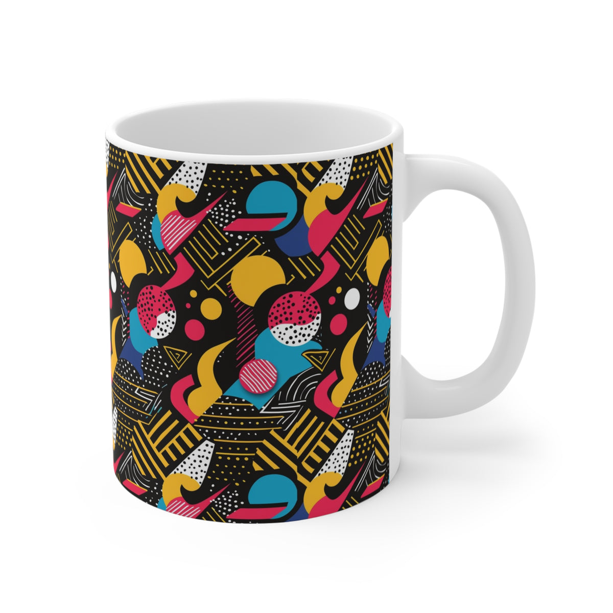 90s Retro Coffee Mug - Full Wrap Design 555