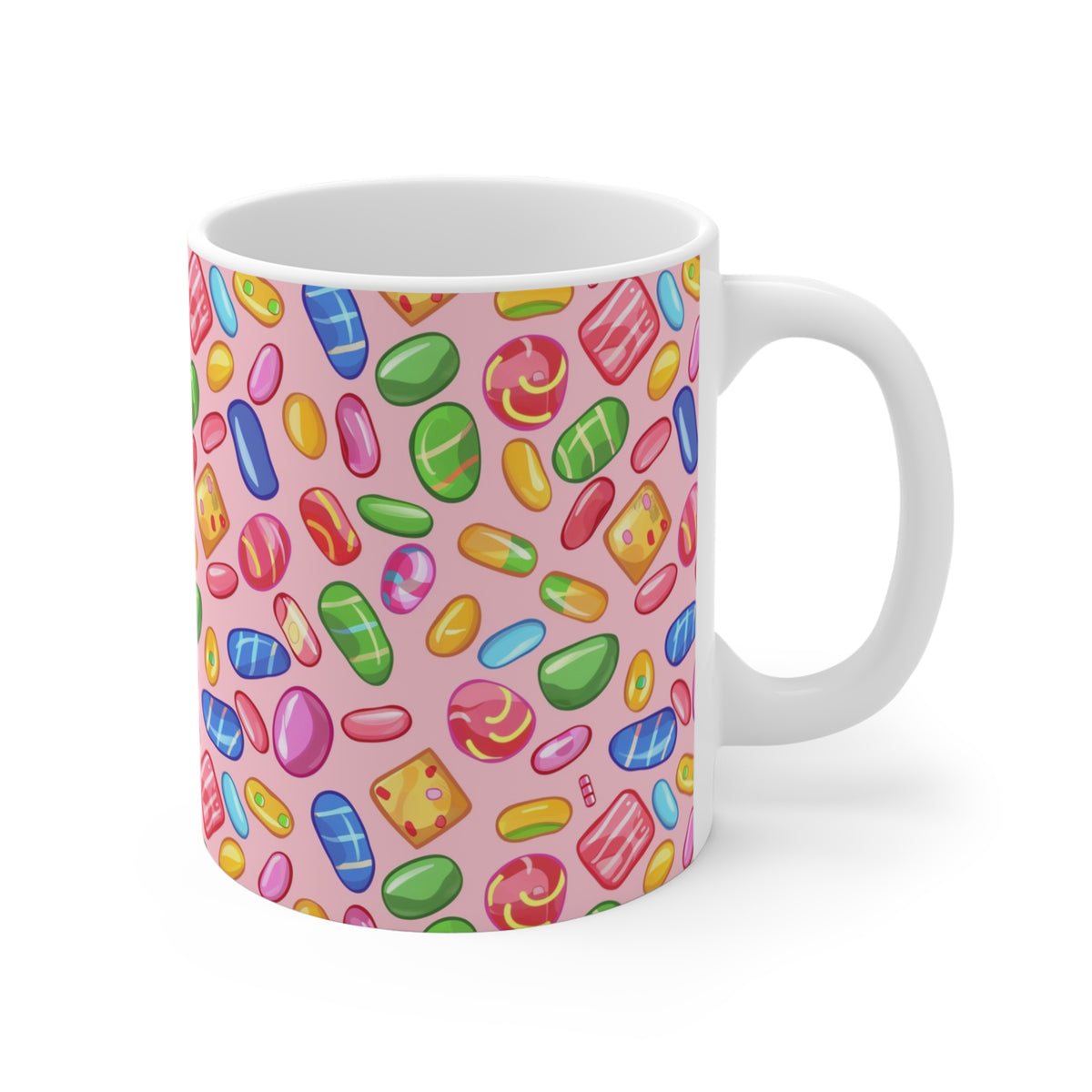 Colorful All-Over Candy Theme Coffee Mug Fun Ceramic Drinkware 434