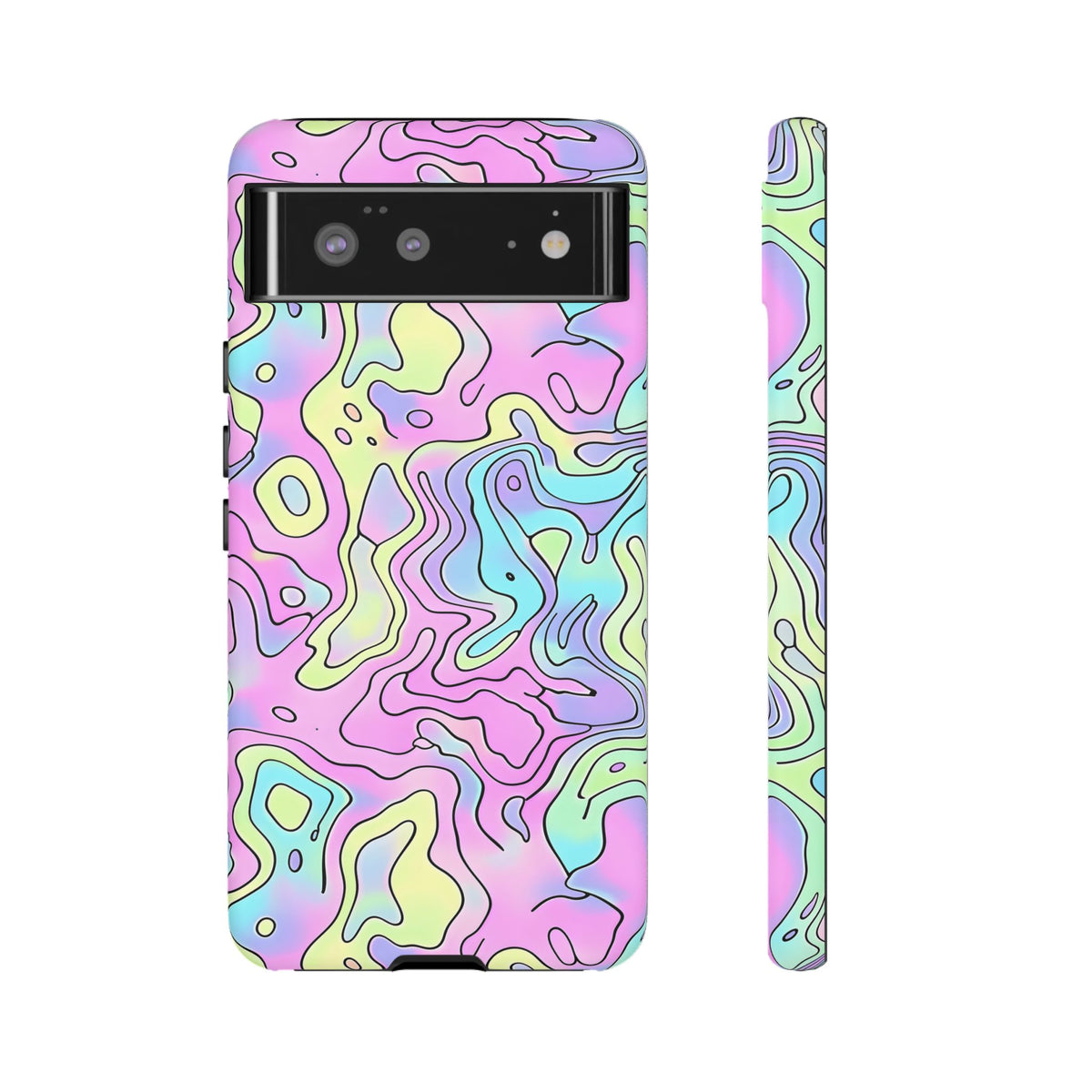 Abstract Pastel Waves and Wavy Lines Phone Case – Elegant and Modern Phone Cover 2