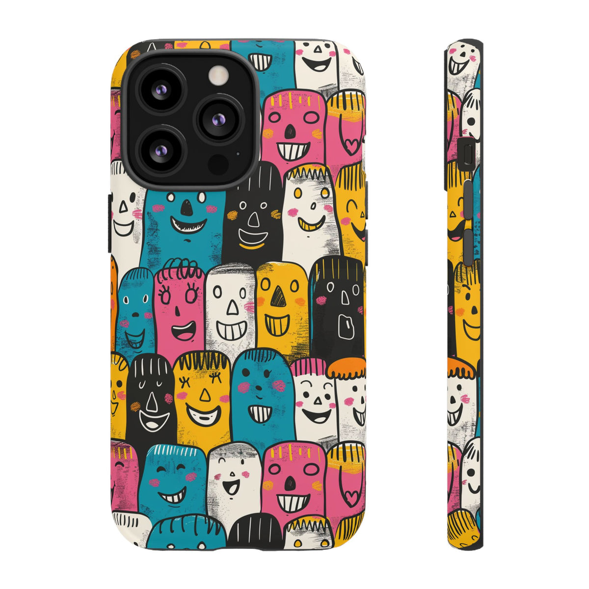 Happy Faces Phone Case – Joyful and Cheerful Design for a Bright Look 5