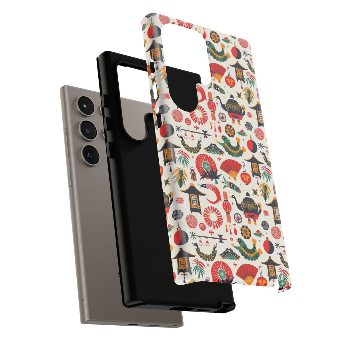 Japanese Pattern Phone Case – Elegant & Timeless Design for Your Phone 461