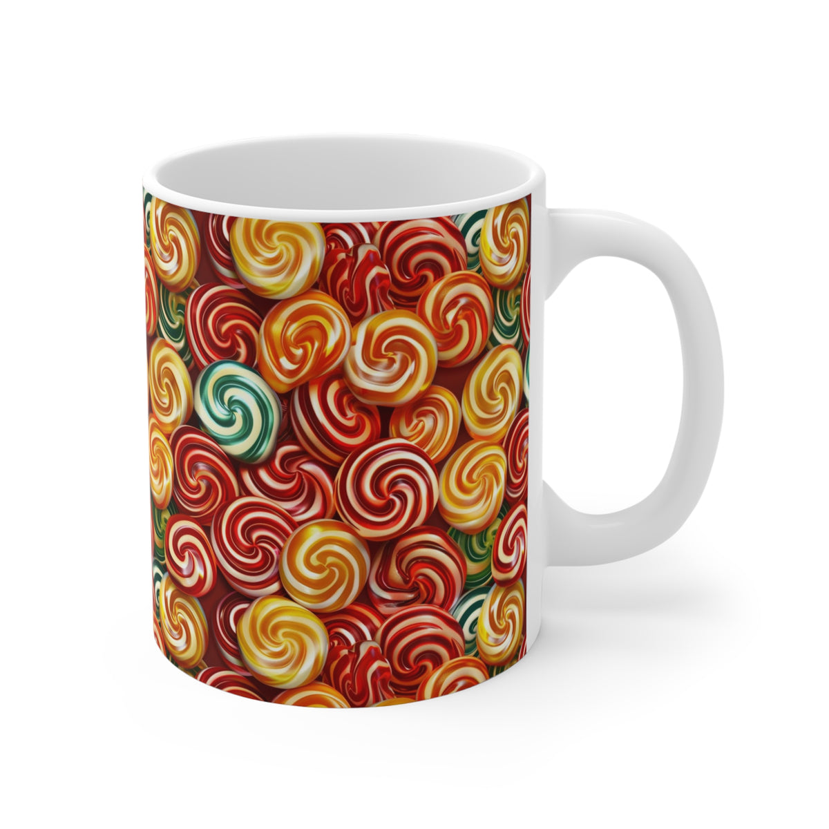 Colorful All-Over Candy Theme Coffee Mug Fun Ceramic Drinkware 026