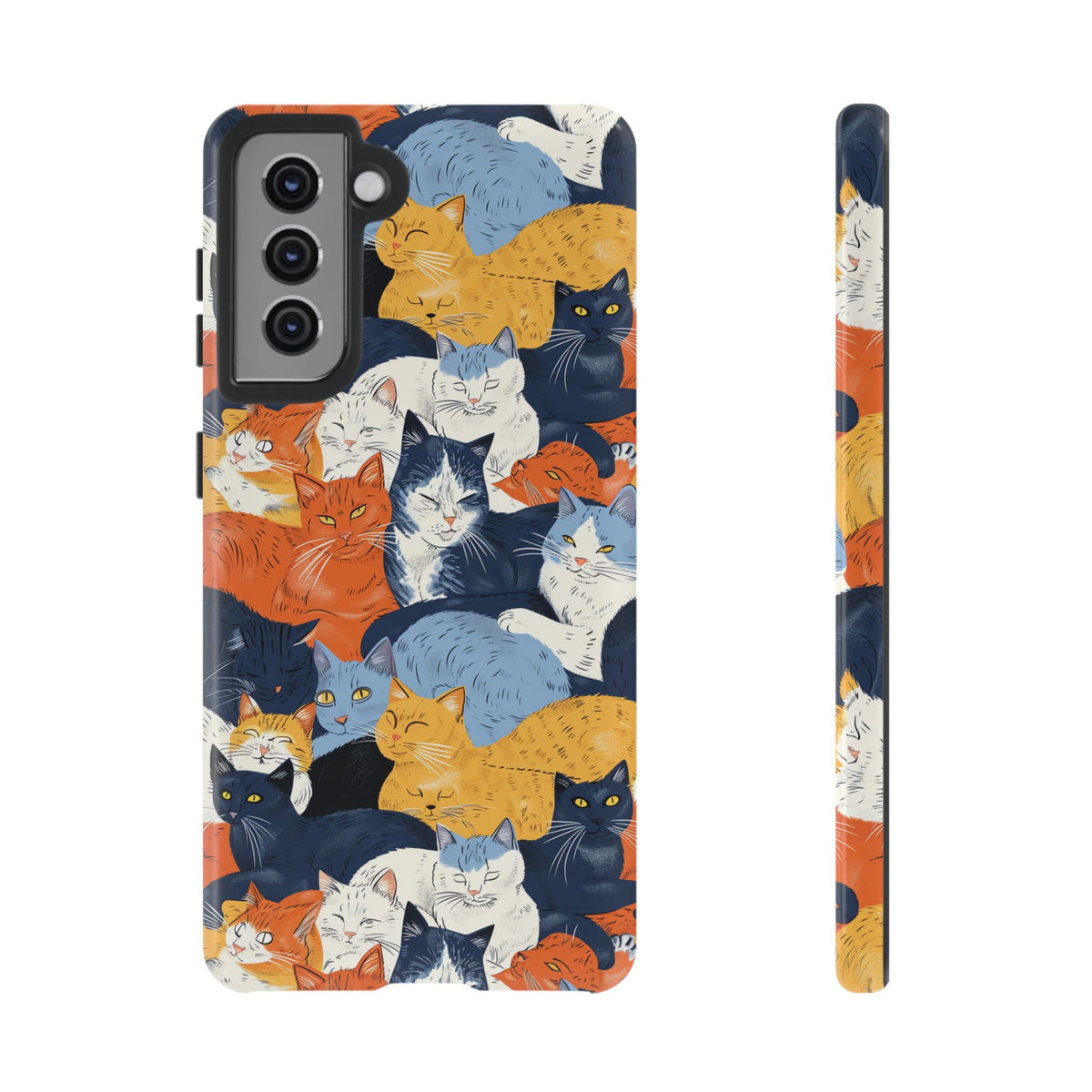 Seamless Cat Pattern Design Phone Case – Playful and Stylish Cat-Themed Phone Cover