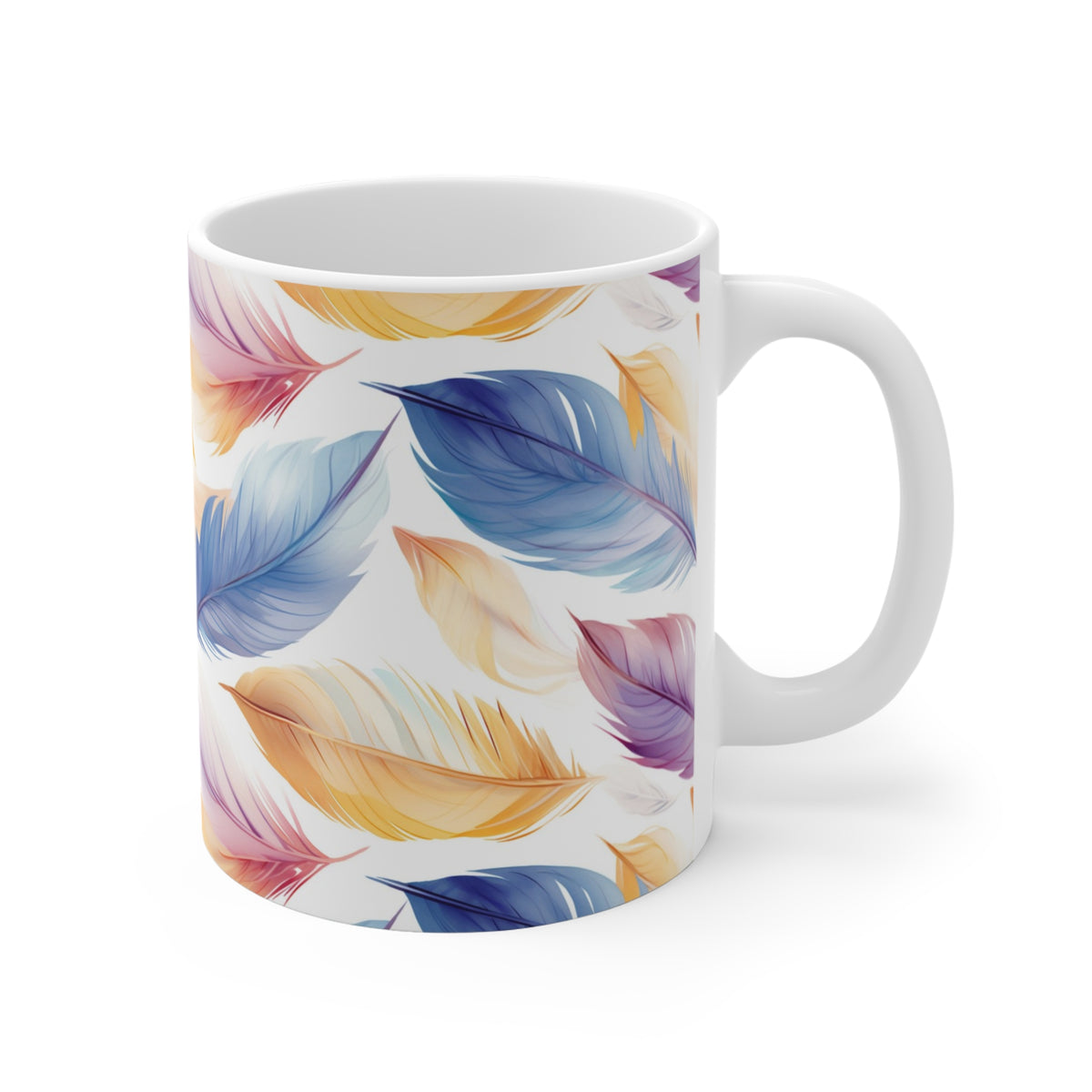 Various Watercolor Design All Over Coffee Mug – Unique Artistic Ceramic Coffee Cup 15