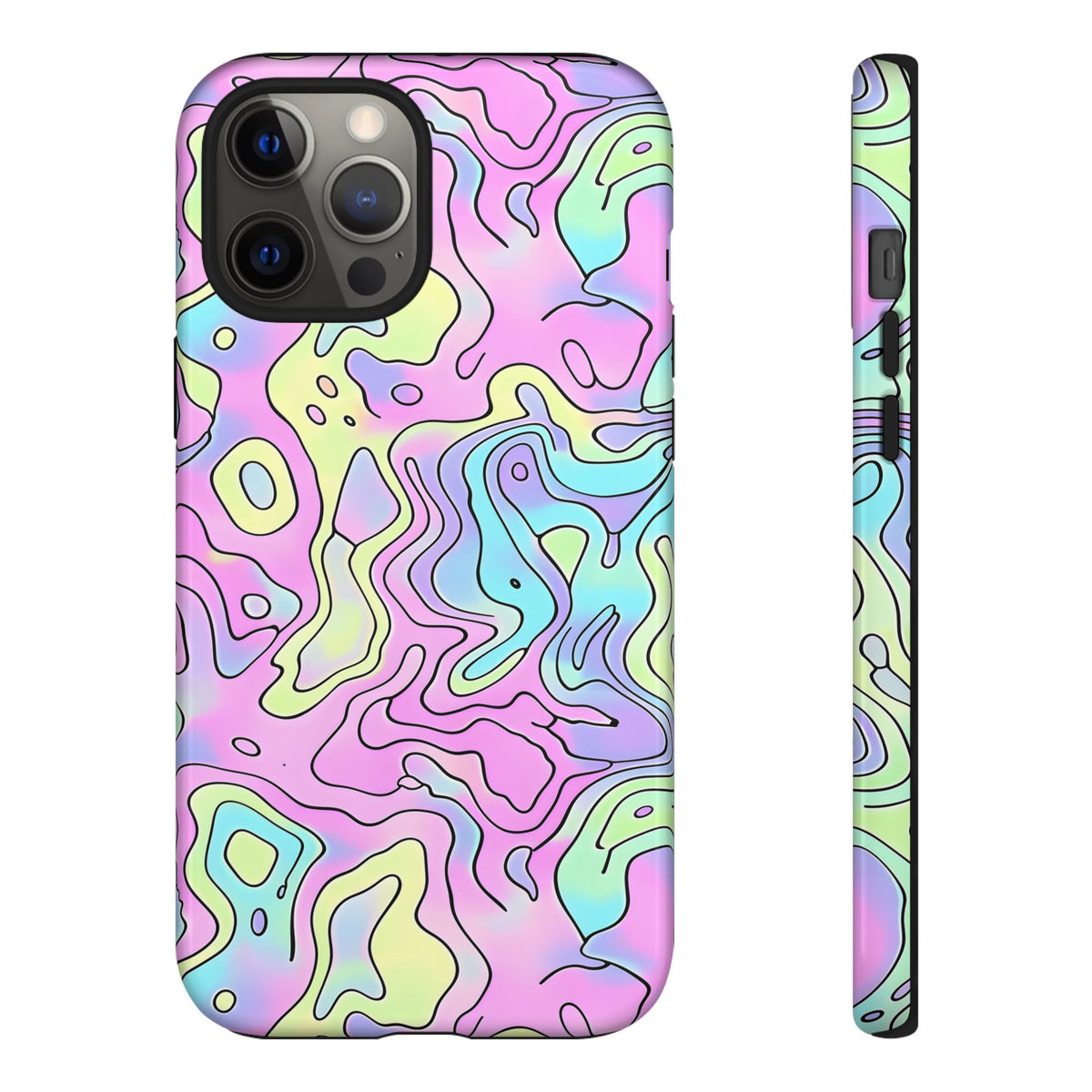 Abstract Pastel Waves and Wavy Lines Phone Case – Elegant and Modern Phone Cover 2