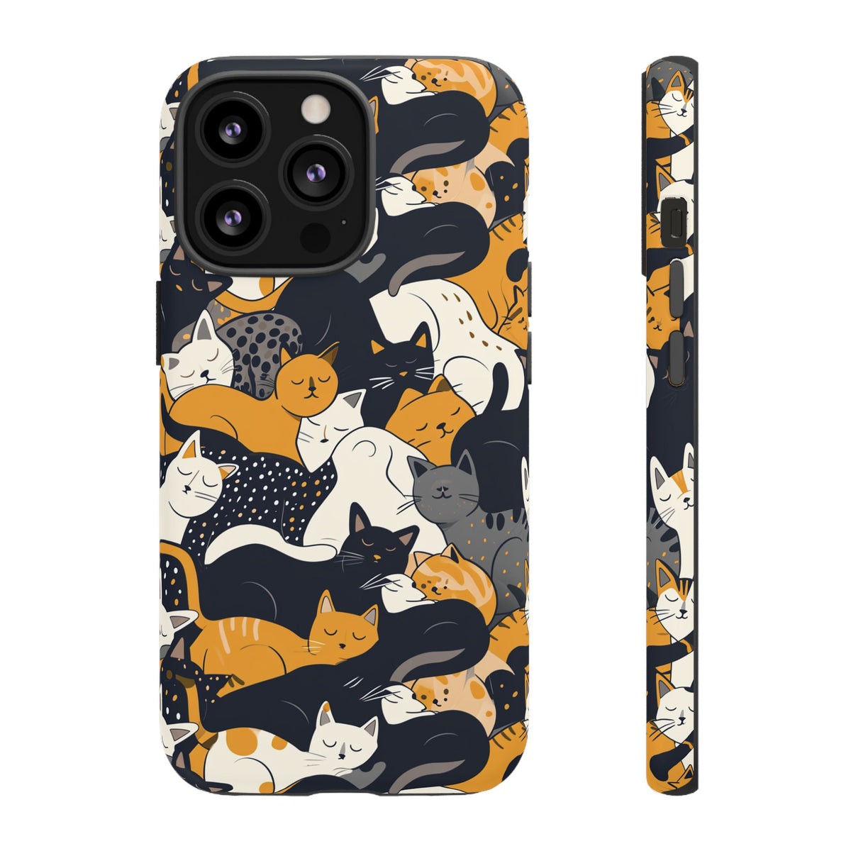 Seamless Cat Pattern Design Phone Case – Playful and Stylish Cat-Themed Phone Cover 2