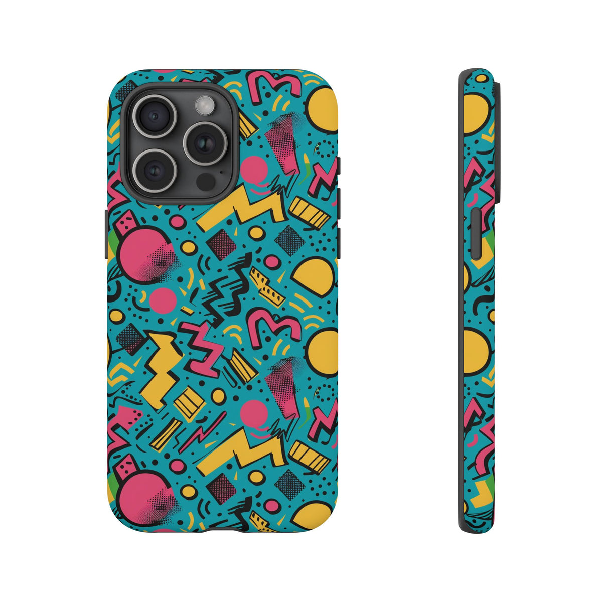 90s Themed Seamless Pattern Phone Case – Embrace Retro Style and Protection 253