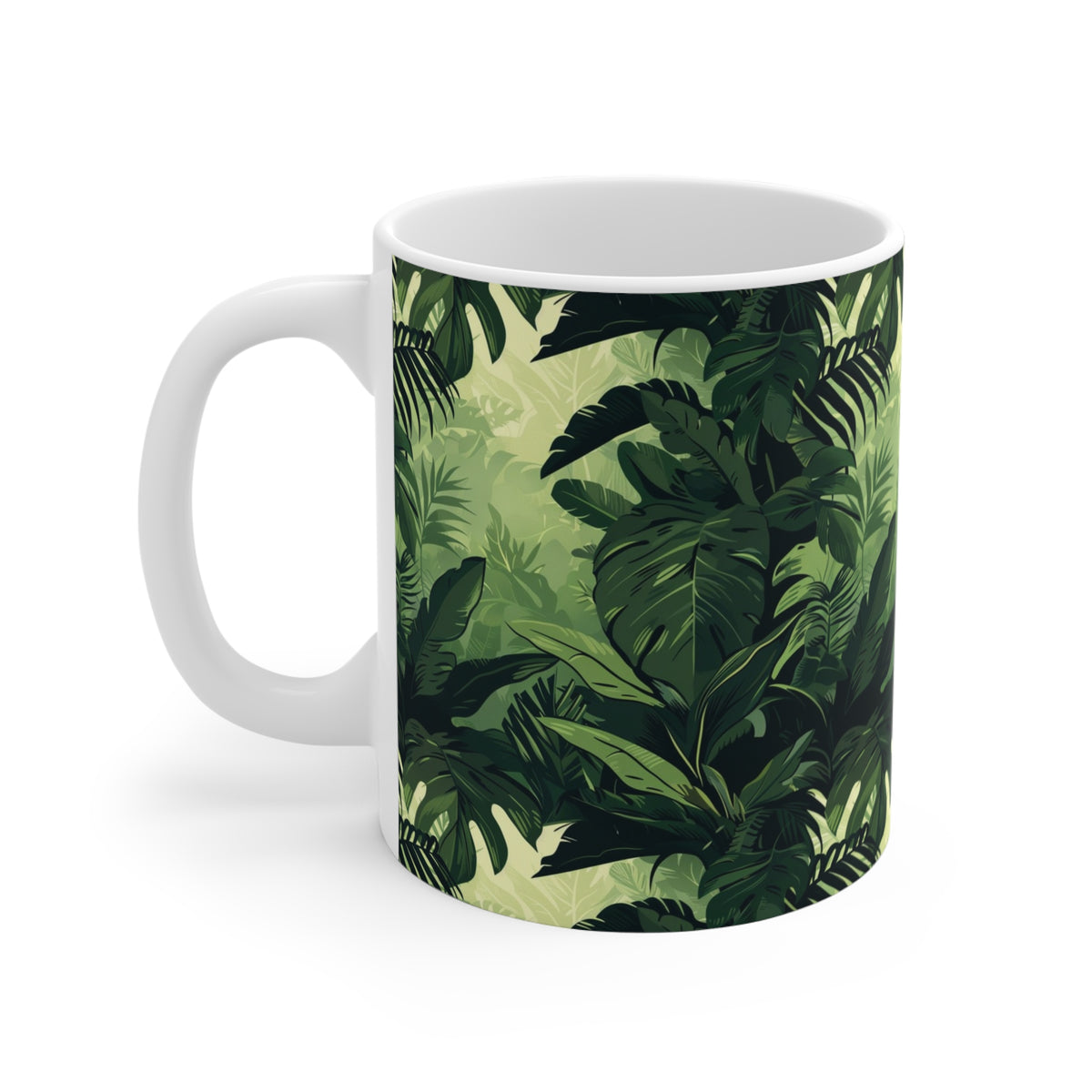 Endless Forest Pattern Coffee Mug - Nature-Inspired Ceramic Drinkware 071