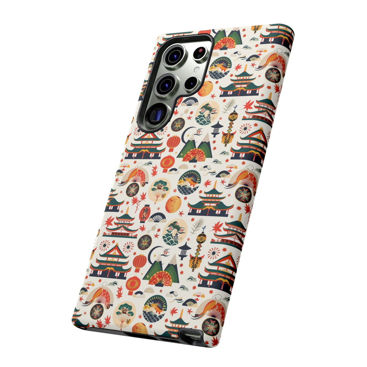 Japanese Pattern Phone Case – Elegant & Timeless Design for Your Phone 068