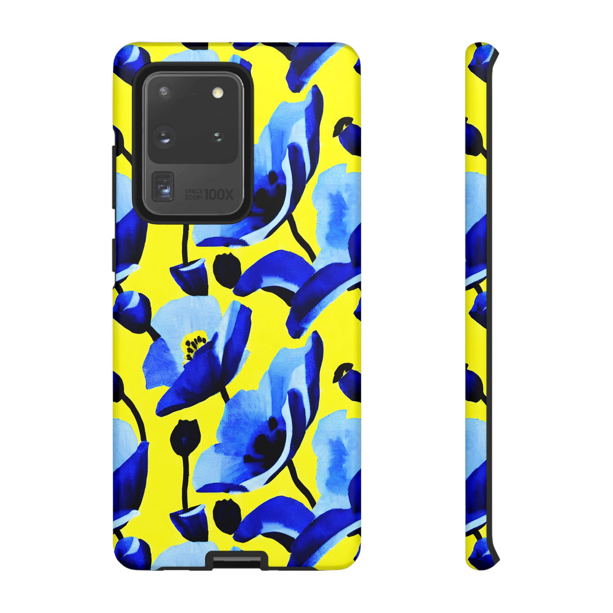 Vibrant Blue Floral Phone Case – A Perfect Fusion of Style and Protection