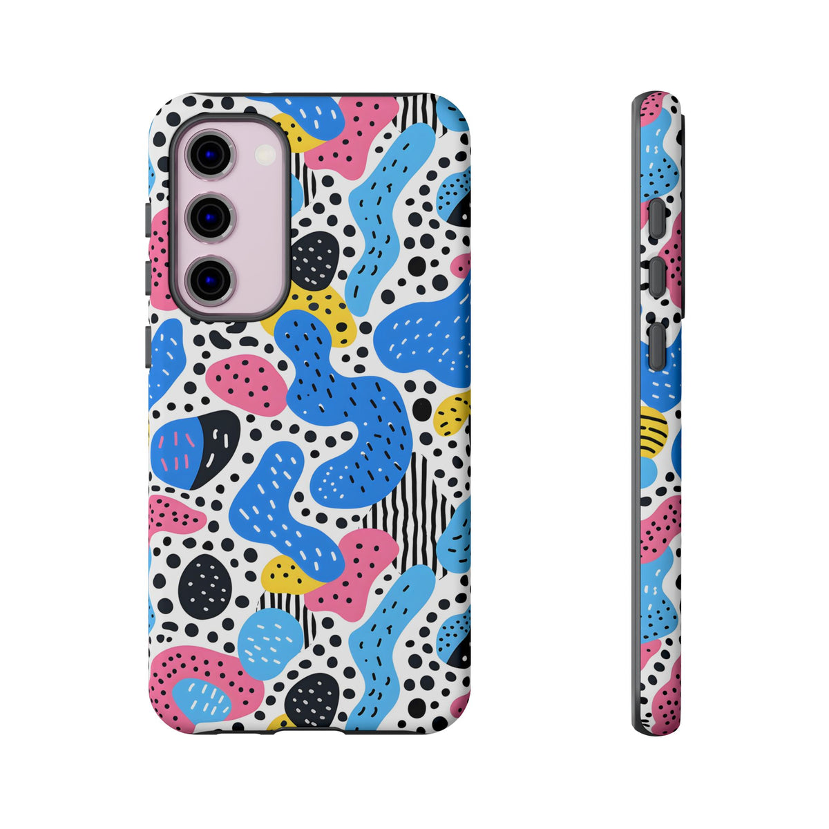 Abstract Baby Blue Memphis Design Phone Case – Sleek and Contemporary Artistry 2