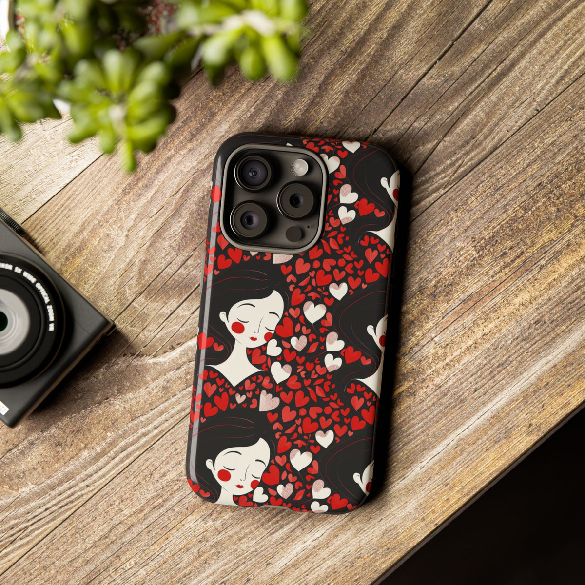 Heart Pattern Phone Case – Stylish & Loving Design for Your Device 232