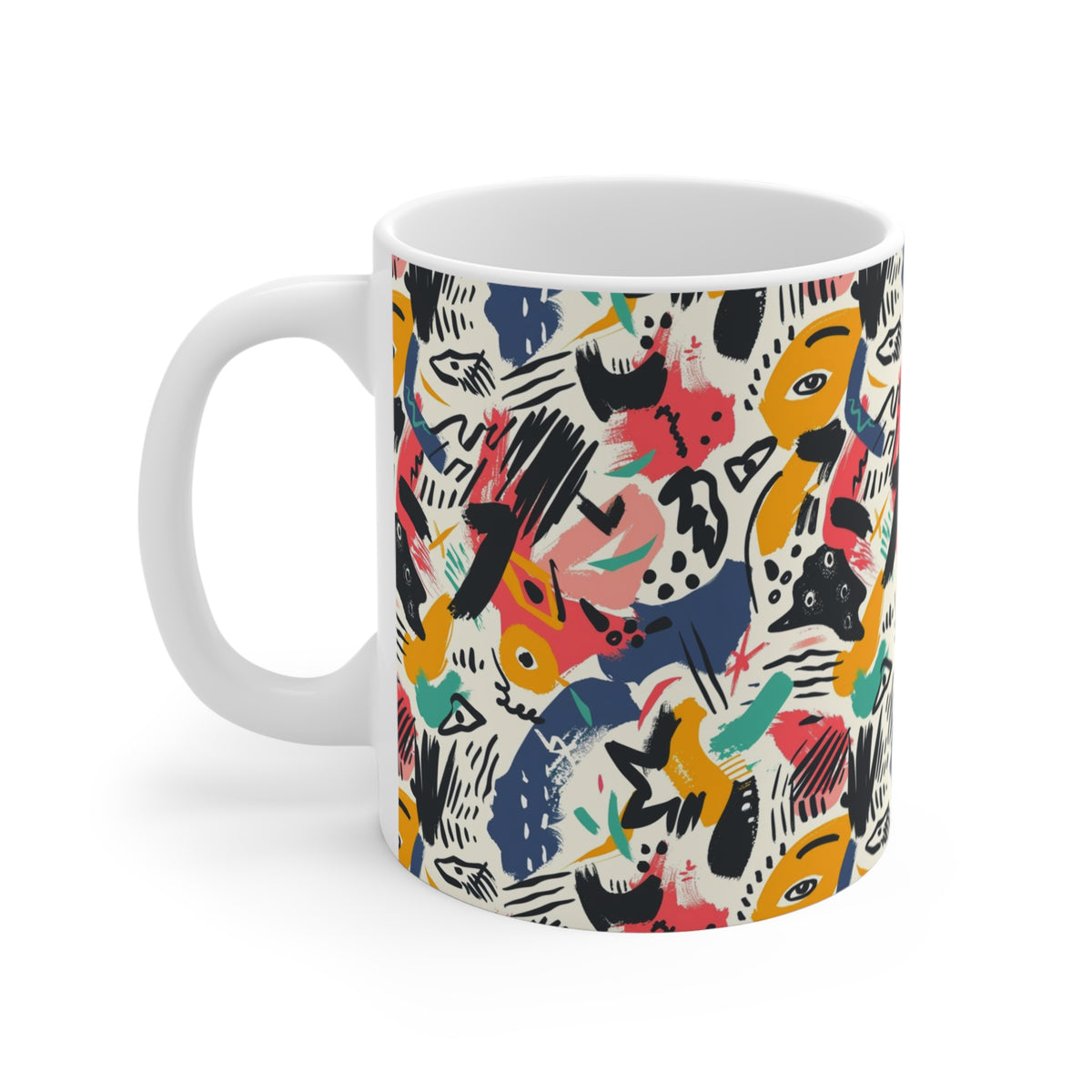 Artistic Doodle Coffee Mug - Sip with Imagination 013