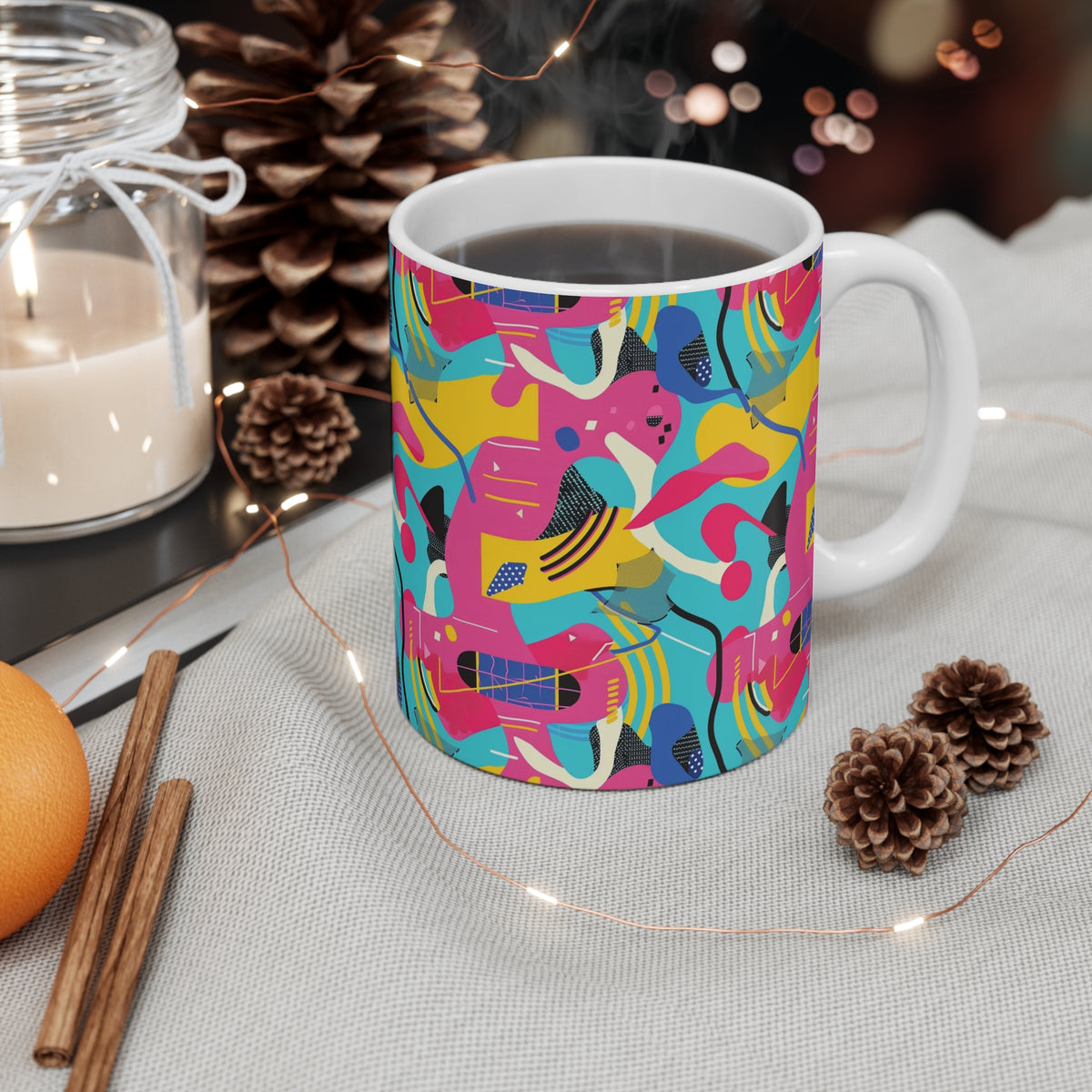 90s Retro Coffee Mug - Full Wrap Design 552