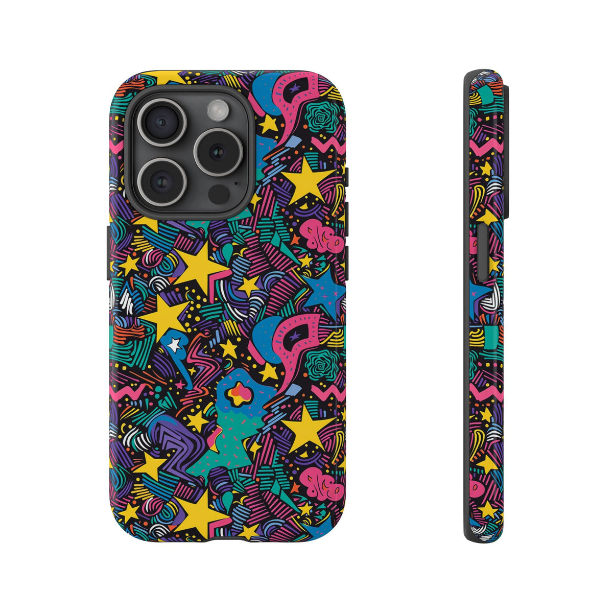 90s Themed Seamless Pattern Phone Case – Embrace Retro Style and Protection 227