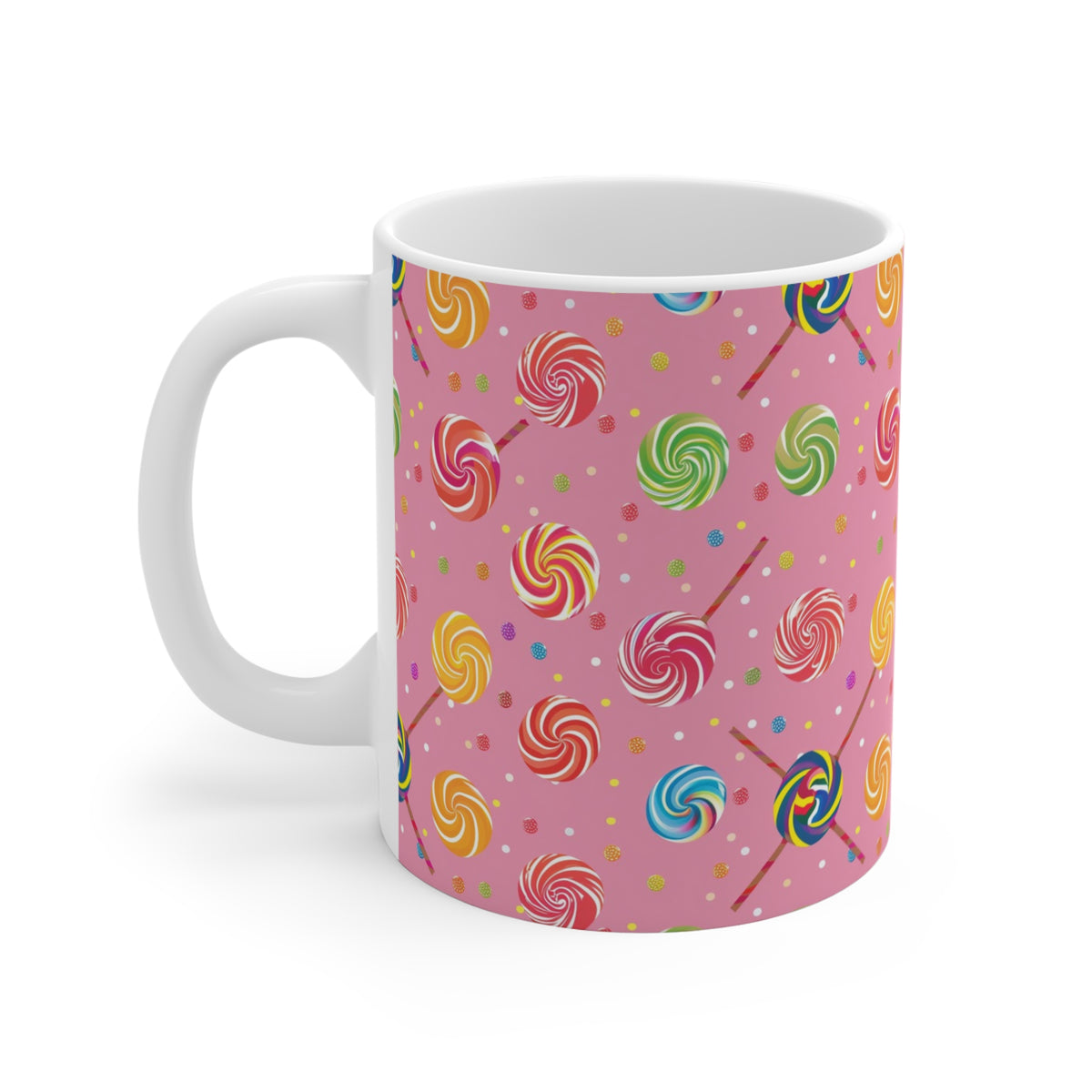 Colorful All-Over Candy Theme Coffee Mug Fun Ceramic Drinkware 242