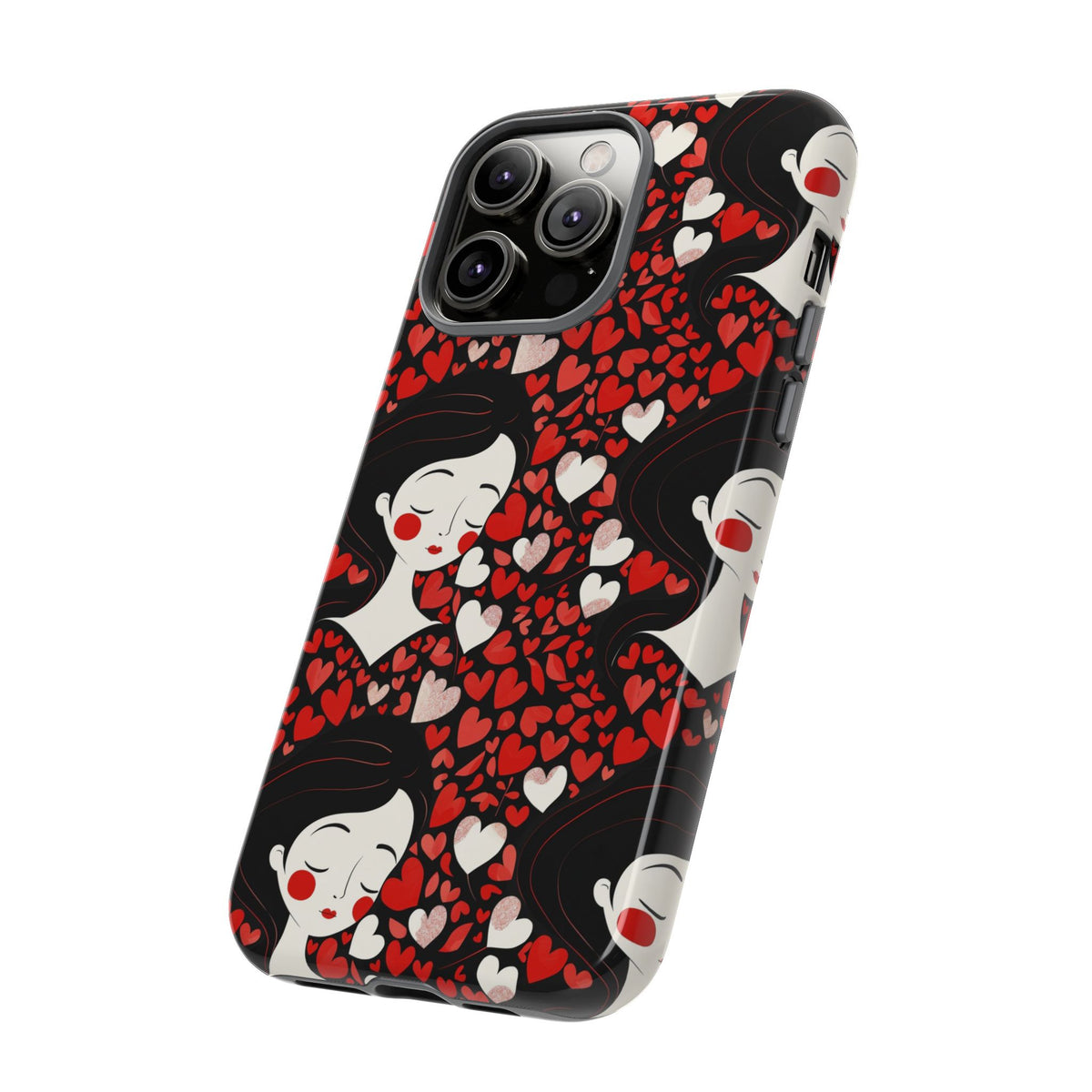 Heart Pattern Phone Case – Stylish & Loving Design for Your Device 232