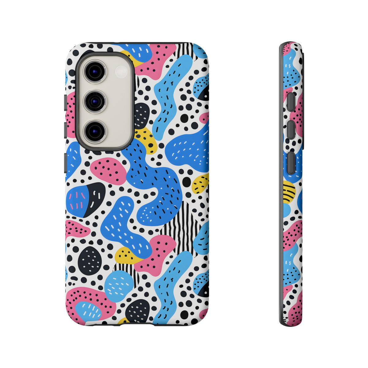 Abstract Baby Blue Memphis Design Phone Case – Sleek and Contemporary Artistry 2