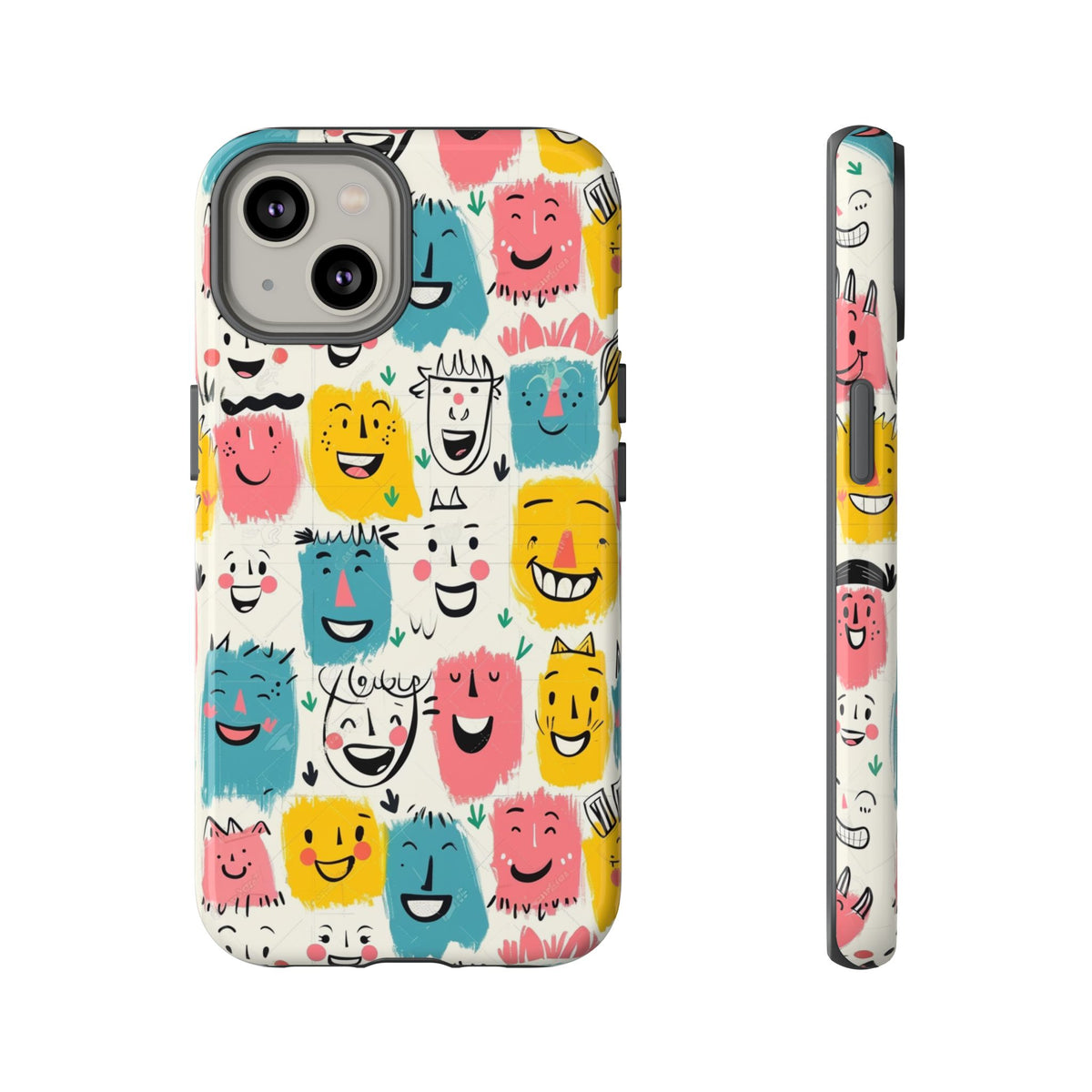 Happy Faces Phone Case – Joyful and Cheerful Design for a Bright Look