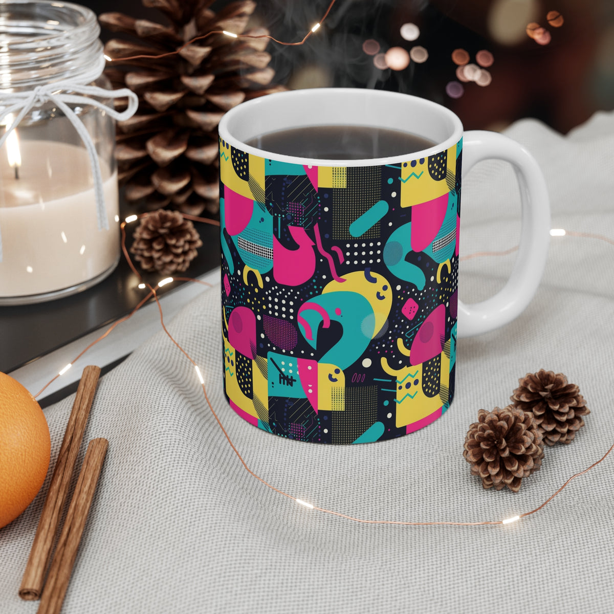 90s Retro Coffee Mug - Full Wrap Design 517