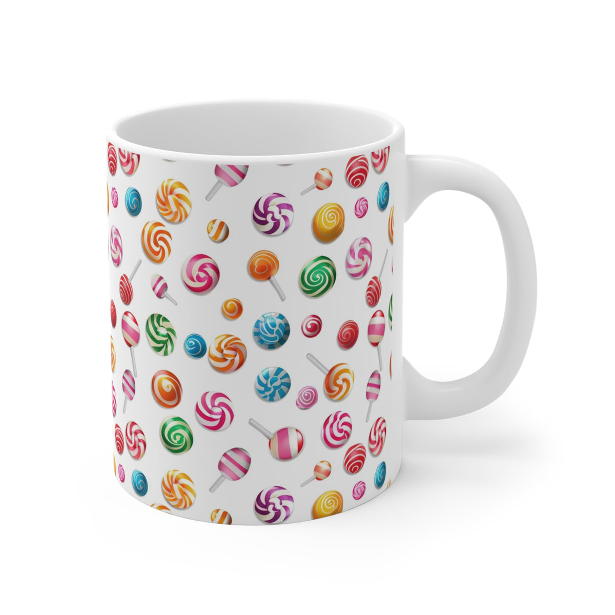 Colorful All-Over Candy Theme Coffee Mug Fun Ceramic Drinkware 133