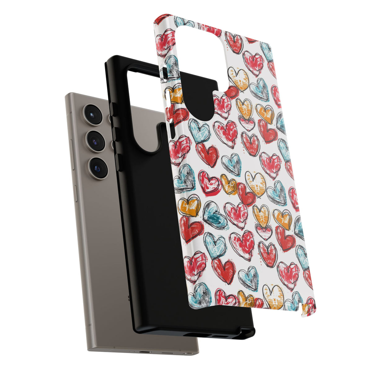 Heart Pattern Phone Case – Stylish & Loving Design for Your Device 235