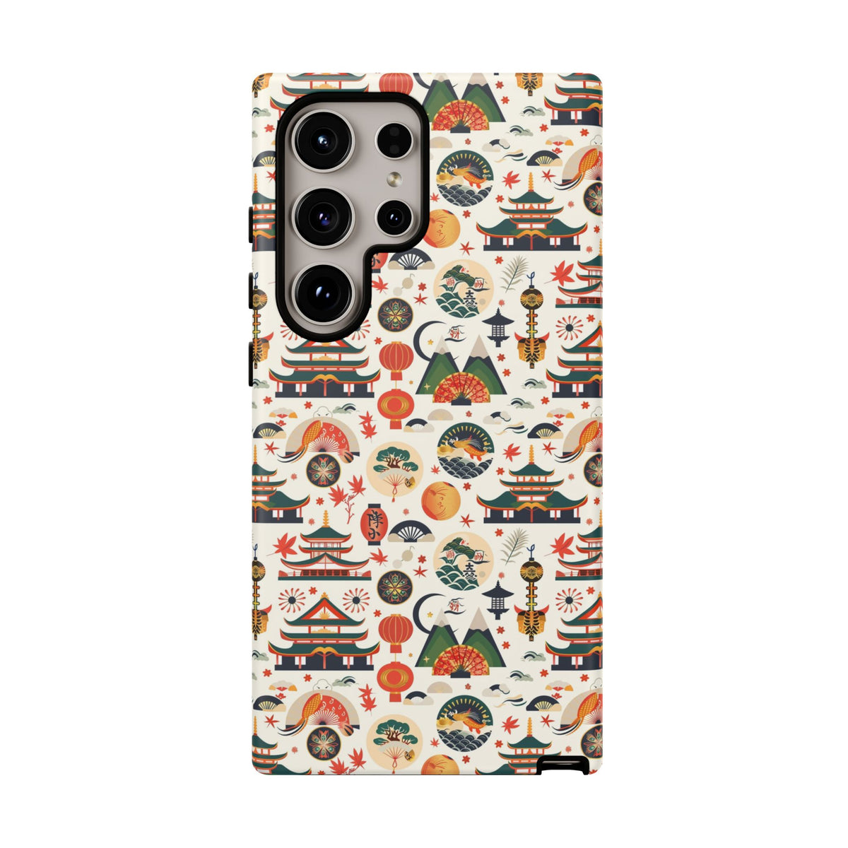 Japanese Pattern Phone Case – Elegant & Timeless Design for Your Phone 068