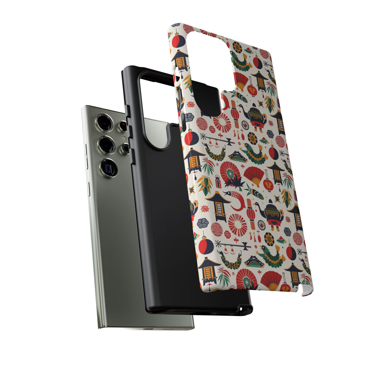 Japanese Pattern Phone Case – Elegant & Timeless Design for Your Phone 461