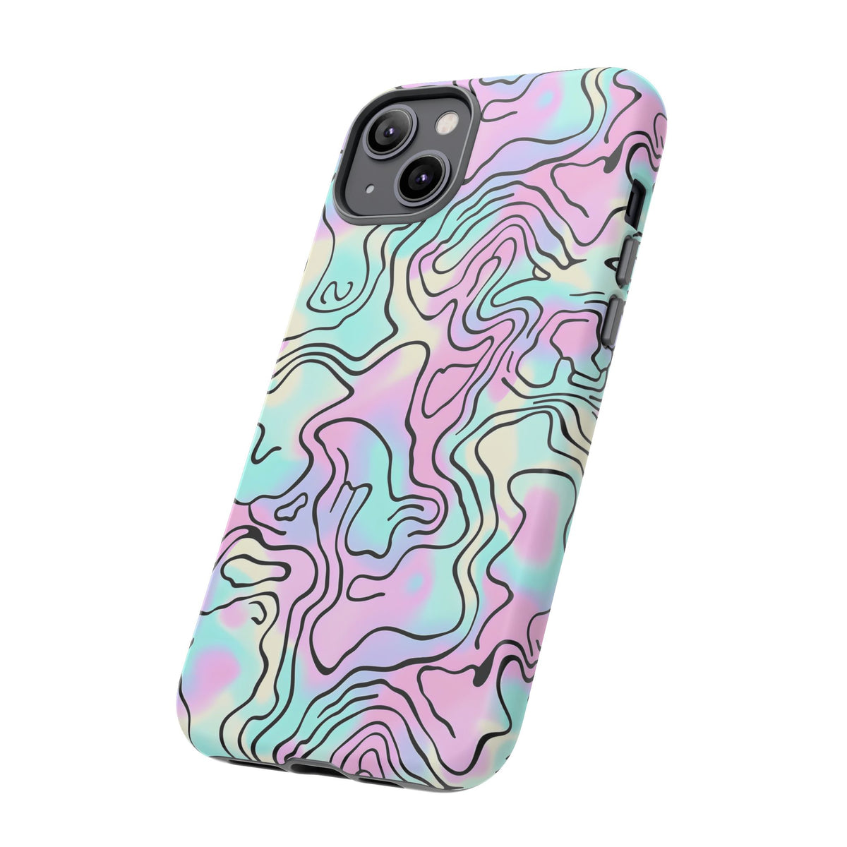 Abstract Pastel Waves and Wavy Lines Phone Case – Elegant and Modern Phone Cover