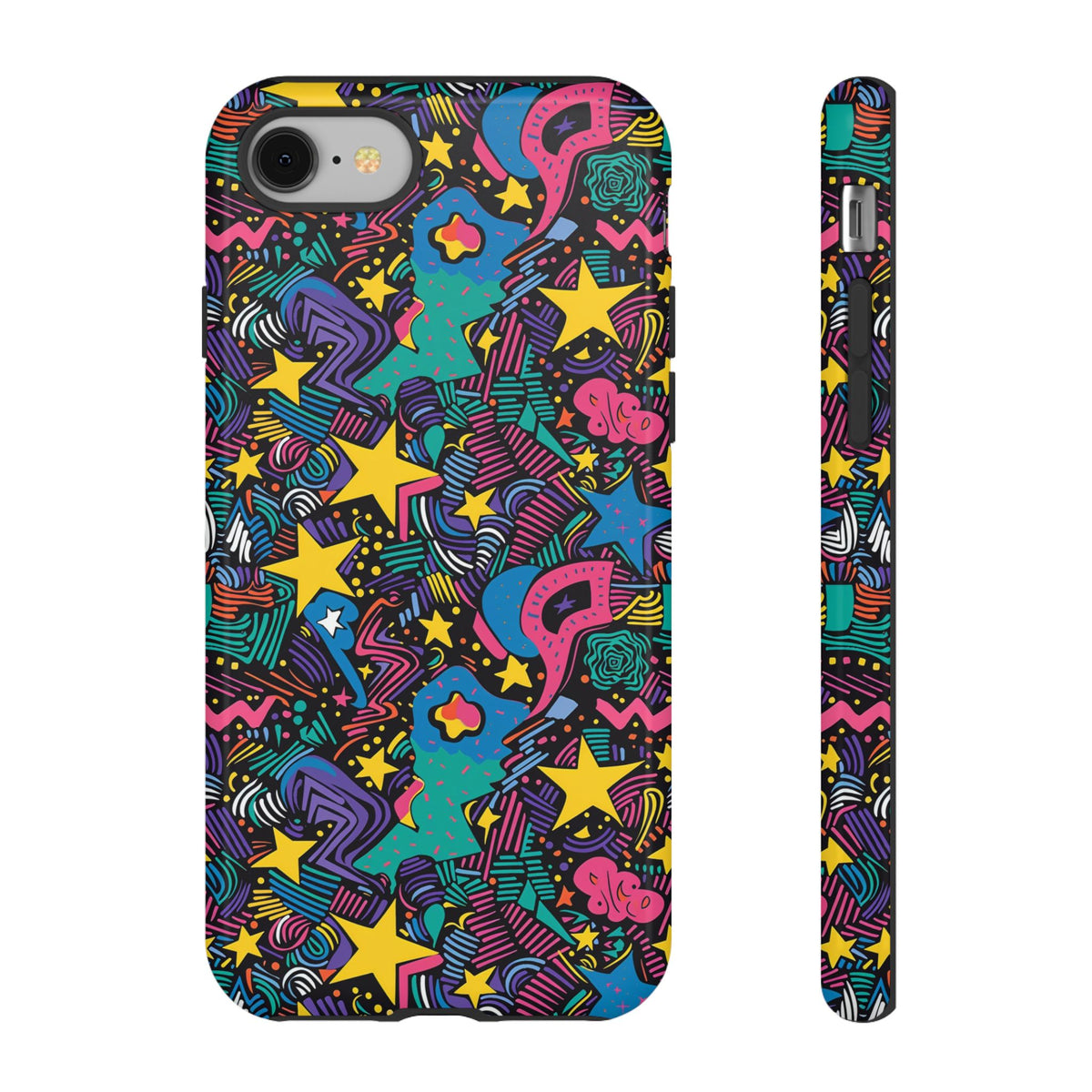 90s Themed Seamless Pattern Phone Case – Embrace Retro Style and Protection 227